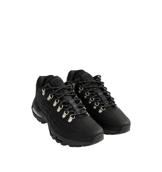 Image 2 of 5 - BLACK - NIKE Air Max 95 OG Sneaker featuring visible Max Air cushioning, flex grooves in the midsole and outsole and lace up closure. 