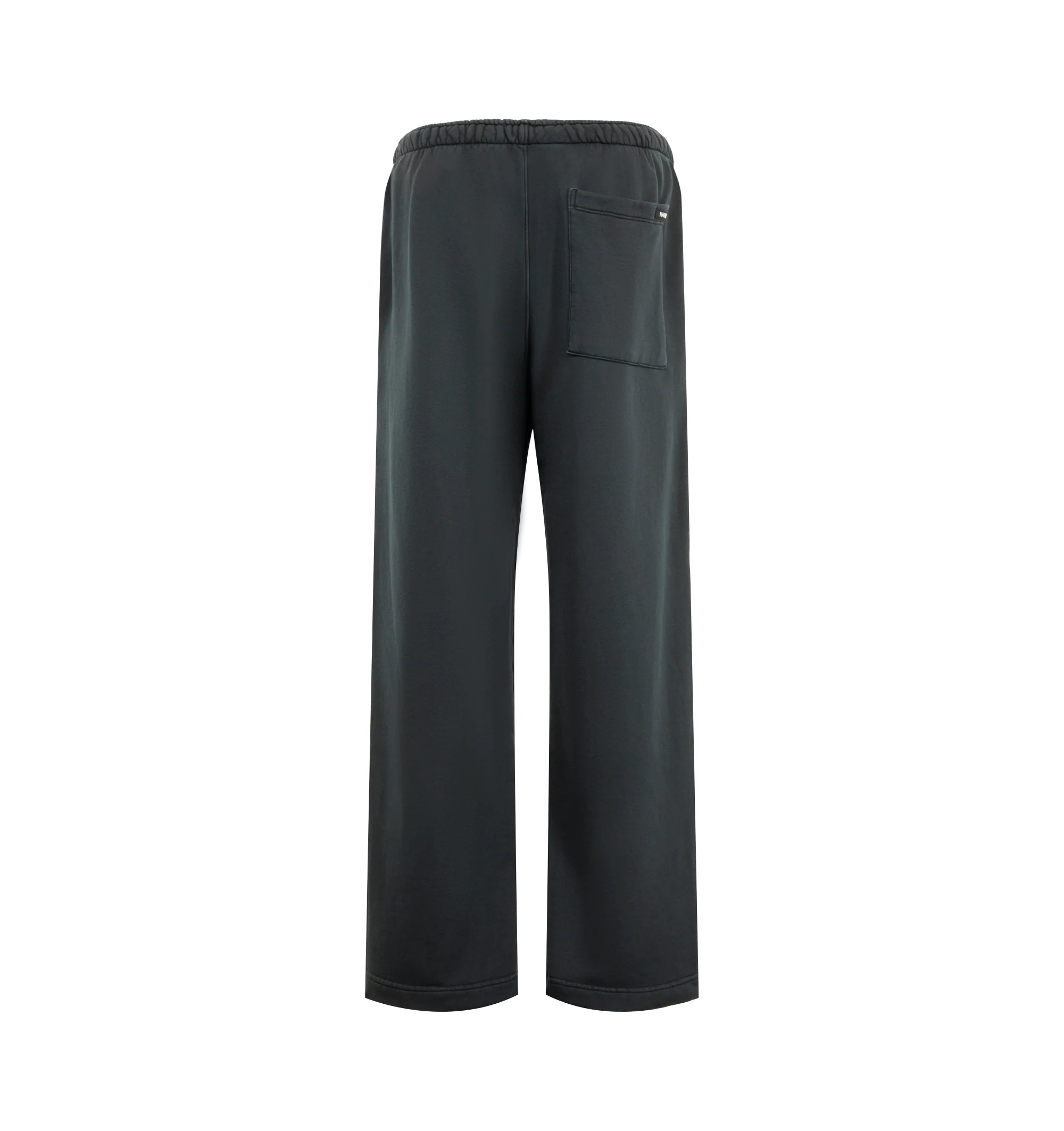 Image 2 of 3 - BLACK - Nahmias Men's Miracle Academy Wide Sweatpants are crafted from premium French terry cotton and made in Los Angeles for superior comfort and everyday wear. Material: 100% Cotton, French Terry 