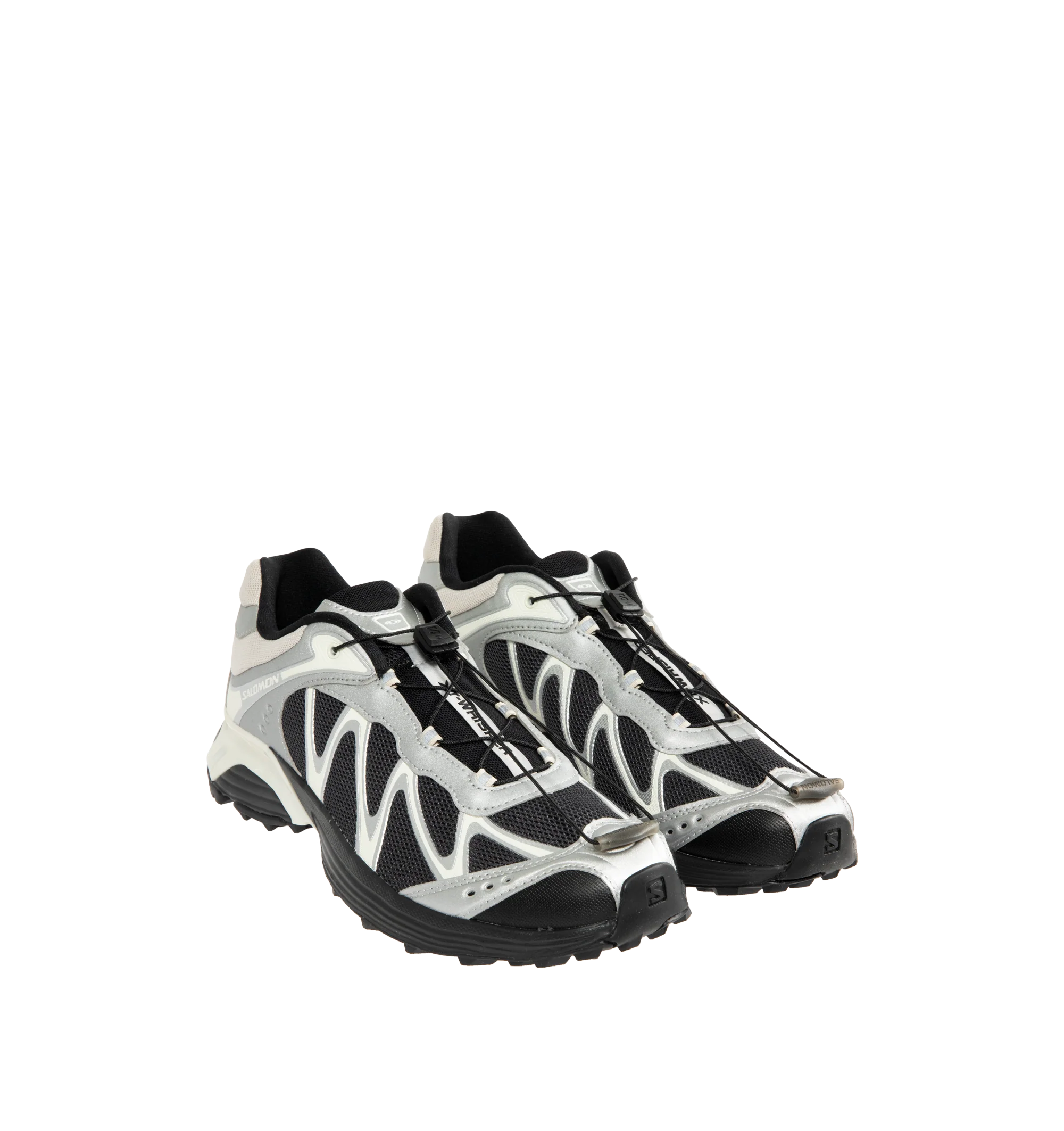Image 2 of 5 - BLACK - SALOMON XT-Whisper Sneaker featuring textile and synthetic upper, quickLACE, agileChassis System, OrthoLite diecut sockliner, textile lining, anti-debris mesh, chevron lugs and mud contaGRIP.