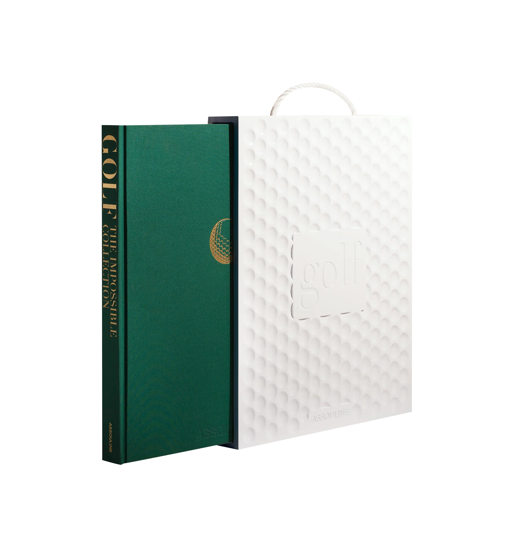 Image 3 of 4 - WHITE - Assouline Golf: The Impossible Collection is a luxury coffee table book that celebrates the world's 100 most significant golf courses through expert storytelling, rare photography, and archival imagery. Written by acclaimed golf journalist George Peper, this handcrafted Ultimate Collection volume explores legendary courses, iconic tournaments, and the rich history of the game, making it an exceptional collector's edition for golf enthusiasts and design lovers alike. Presented in a han 
