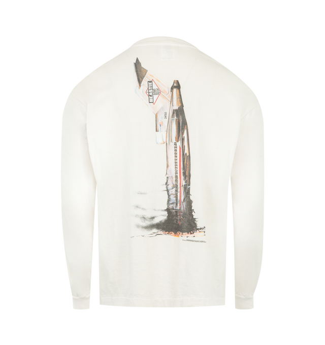 Image 2 of 3 - WHITE - SAINT MICHAEL Beastie Boys T-Shirt featuring crew neck, long sleeves, regular fit and screen print graphic on front, back and sleeve. 100% cotton. Made in Japan. 