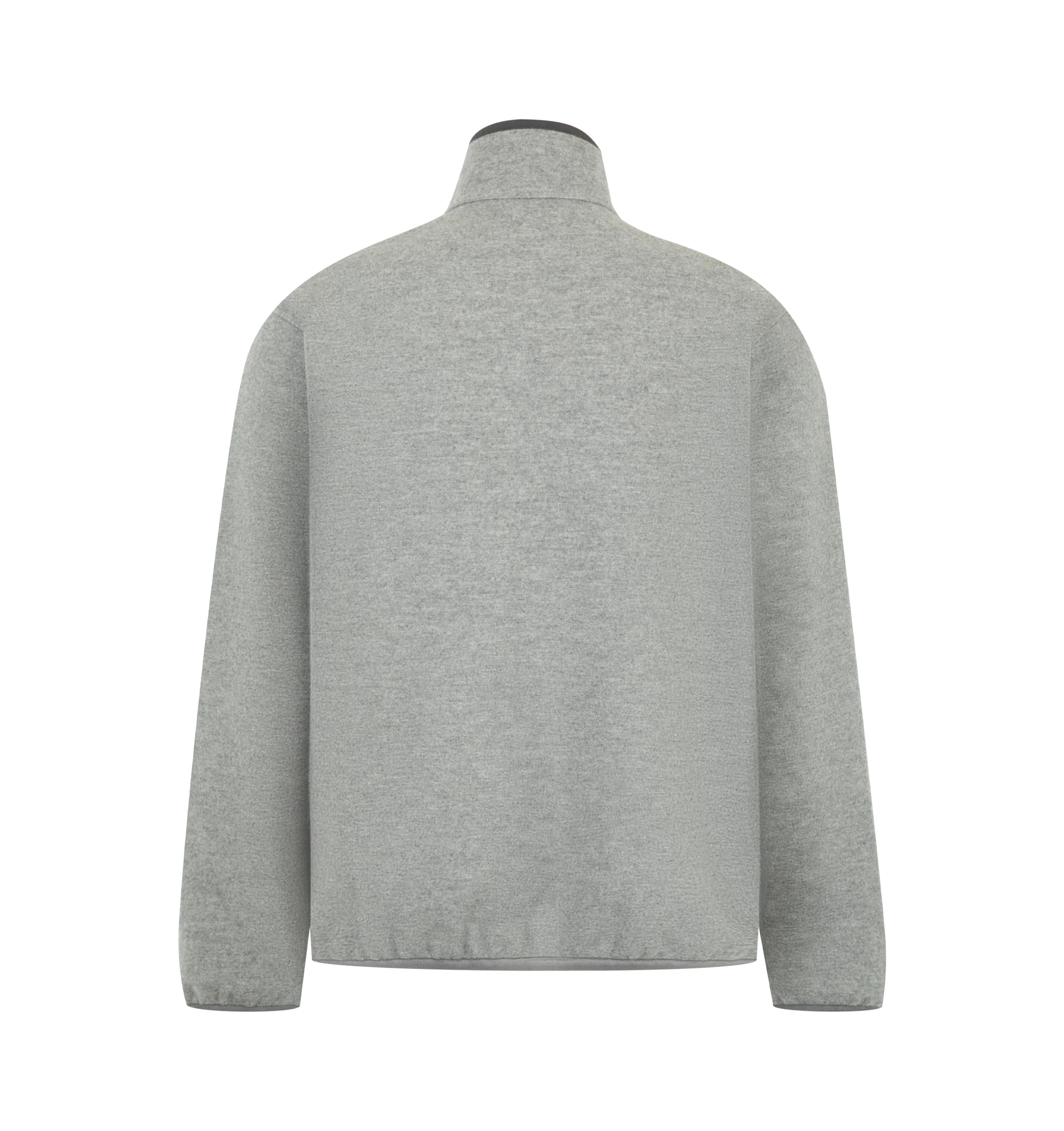 Image 2 of 3 - GREY - The Row Men's Maury Sweater is crafted from soft cotton fleece and features a relaxed silhouette with a high-neck collar, long sleeves, and an elasticated hem. Designed with a Henley-style front placket with snap-button closure and discreet side-seam pockets, this designer pullover reflects The Row's refined approach to elevated everyday essentials. Main Material: 100% Cotton. Fit: Relaxed. Closure: Snap-Button Henley Placket. Pockets: Side-Seam Pockets. Made in Italy.