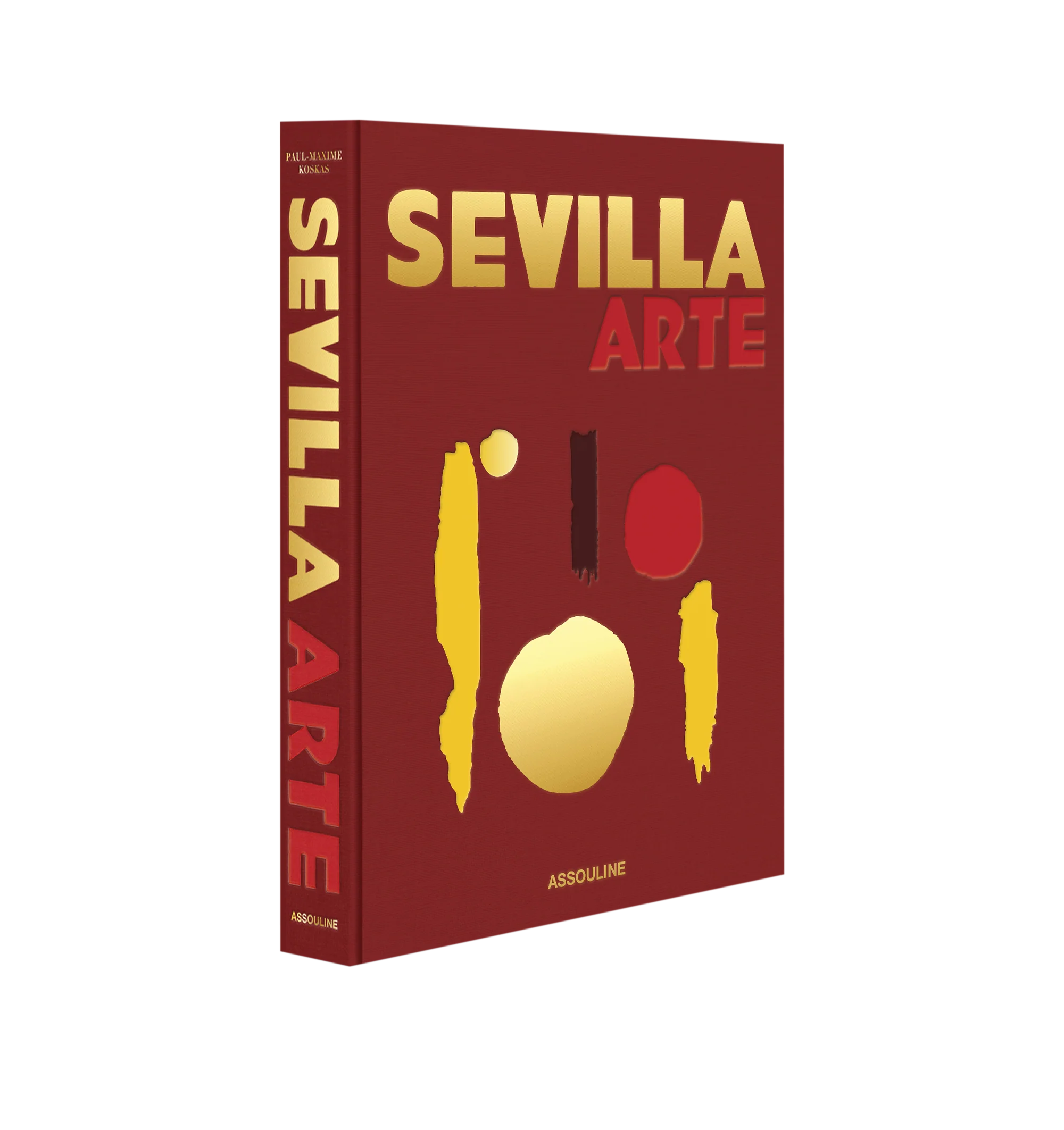 Image 1 of 5 - RED - ASSOULINE Sevilla Arte by Author Paul-Maxime Koskas. Linen hardcover book with 312 pages featuring over 200 illustrations. Language: English. Dimensions: W 10 x L 13 x D 1.5. Sevilla Arteencapsulates the vibrant essence of Sevilla, showcasing its rich culture of flamenco, bullfights, and devotion. This sun-drenched city exudes a sovereign spirit, reflected in its majestic horses and breathtaking churches. From the fervor of Semana Santa processions to the passion of Sevilla Ftbol Club's