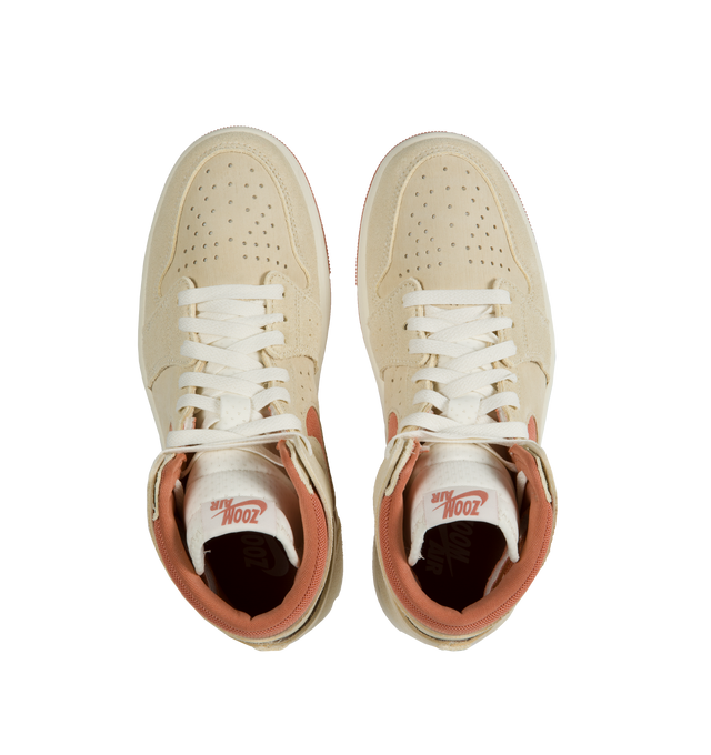 Image 5 of 5 - NEUTRAL - Air Jordan 1 Zoom CMFT 2 Sneakers crafted from premium suede and Jordan Brand's signature Formula 23 foam for superior comfort. Nike Air technology absorbs impact for cushioning with every step. Suede in the upper and toe breaks in easily and conforms to your feet. Jordan Formula 23 foam keeps your feet extra padded. 
