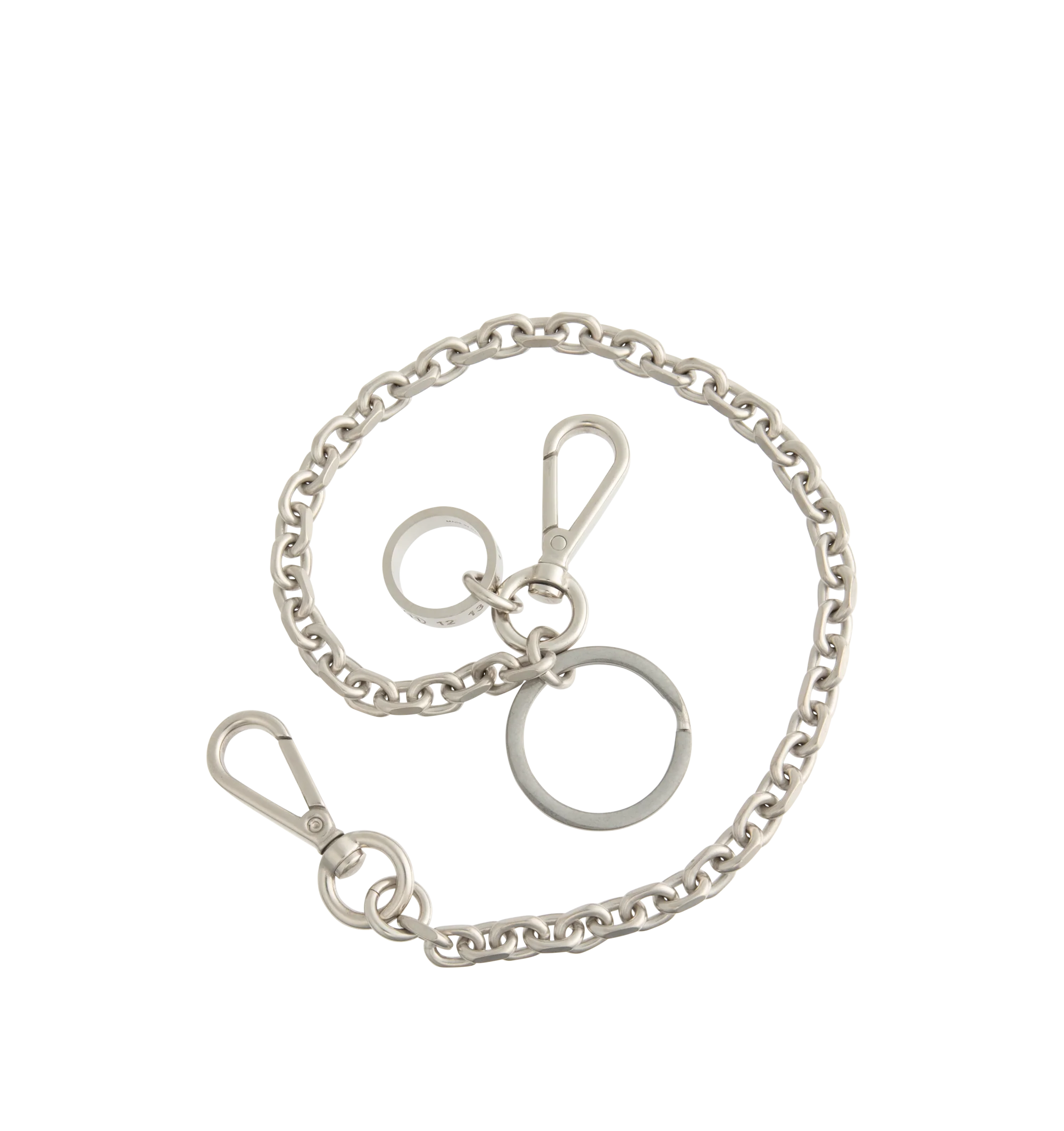 Image 1 of 3 - SILVER - The Maison Margiela Silver Bag Chain is crafted from premium brass, its medium-weight, rounded links create durability while retaining a timeless, elegant allure.