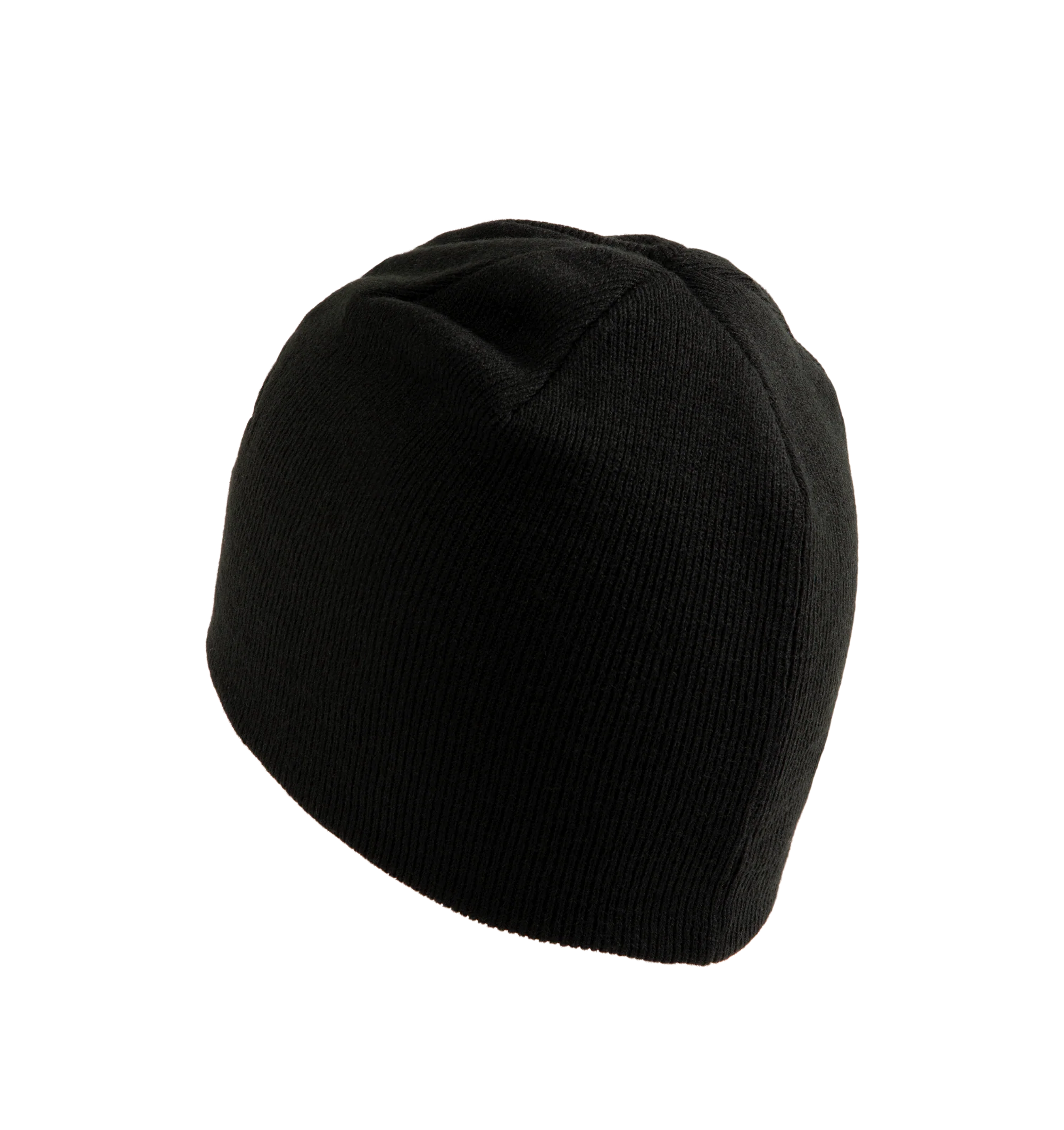 Image 2 of 2 - BLACK - Knit beanie from Market Studios X SMILEY made in a pull-on style. Features a knit fabrication topped with a tonal SMILEY motif.