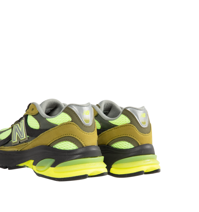 Image 3 of 5 - GREEN - New Balance Mens Sneakers feature a synthetic upper with a classic lace-up silhouette. Designed with ABZORB midsole cushioning for enhanced impact absorption, all-day comfort, and a durable rubber outsole. Upper: Synthetic; Midsole: ABZORB. Imported