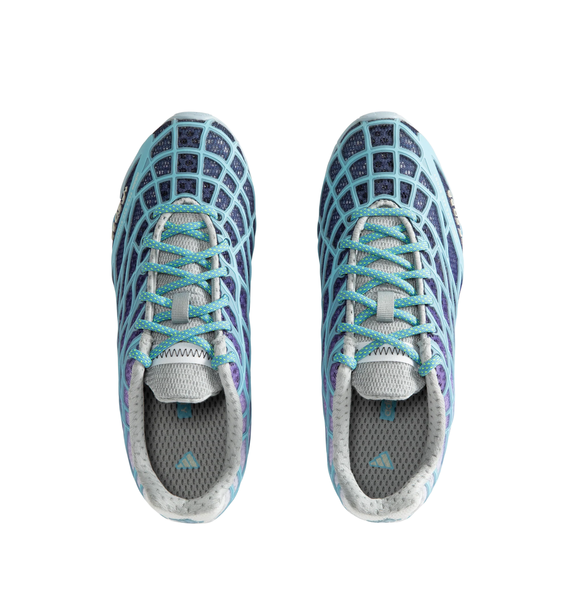 Image 5 of 5 - BLUE - Adidas x Bad Bunny F50 Ghost Sprint Sneakers are crafted with a streamlined low-top silhouette and feature speed-inspired design elements, signature Bad Bunny collaboration details, lace-up fastening, and a durable rubber sole. These designer sneakers combine football-inspired heritage with contemporary streetwear styling for elevated everyday wear. Main Material: Textile and Synthetic Upper. Sole: Rubber.