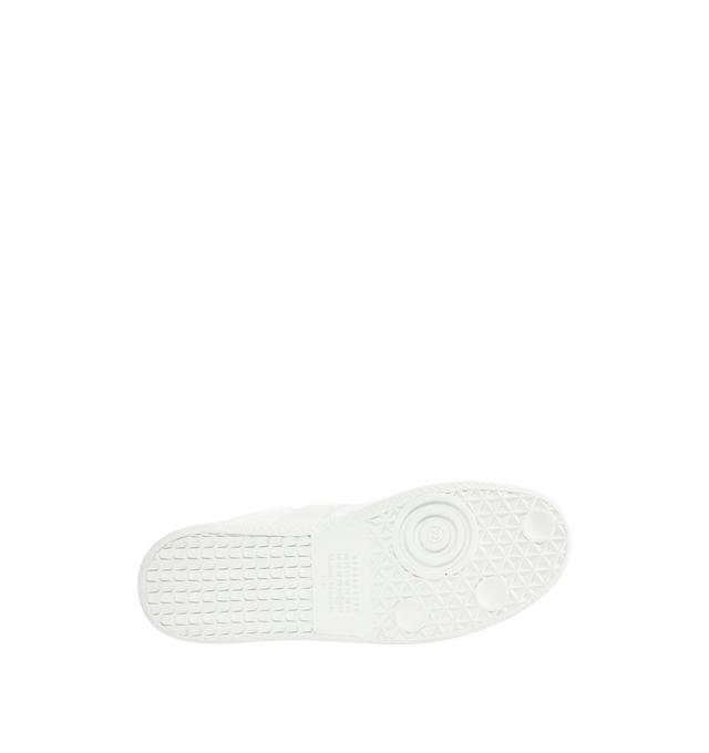 Image 4 of 5 - WHITE - MAISON MARGIELA High Quality Luxury Sneakers featuring logo label on the tab, stitching at the back, internal High Quality Luxury label, internal elastic, all-over logo insole and lace up closure. 100% calf leather. Rubber sole. Made in Italy. 