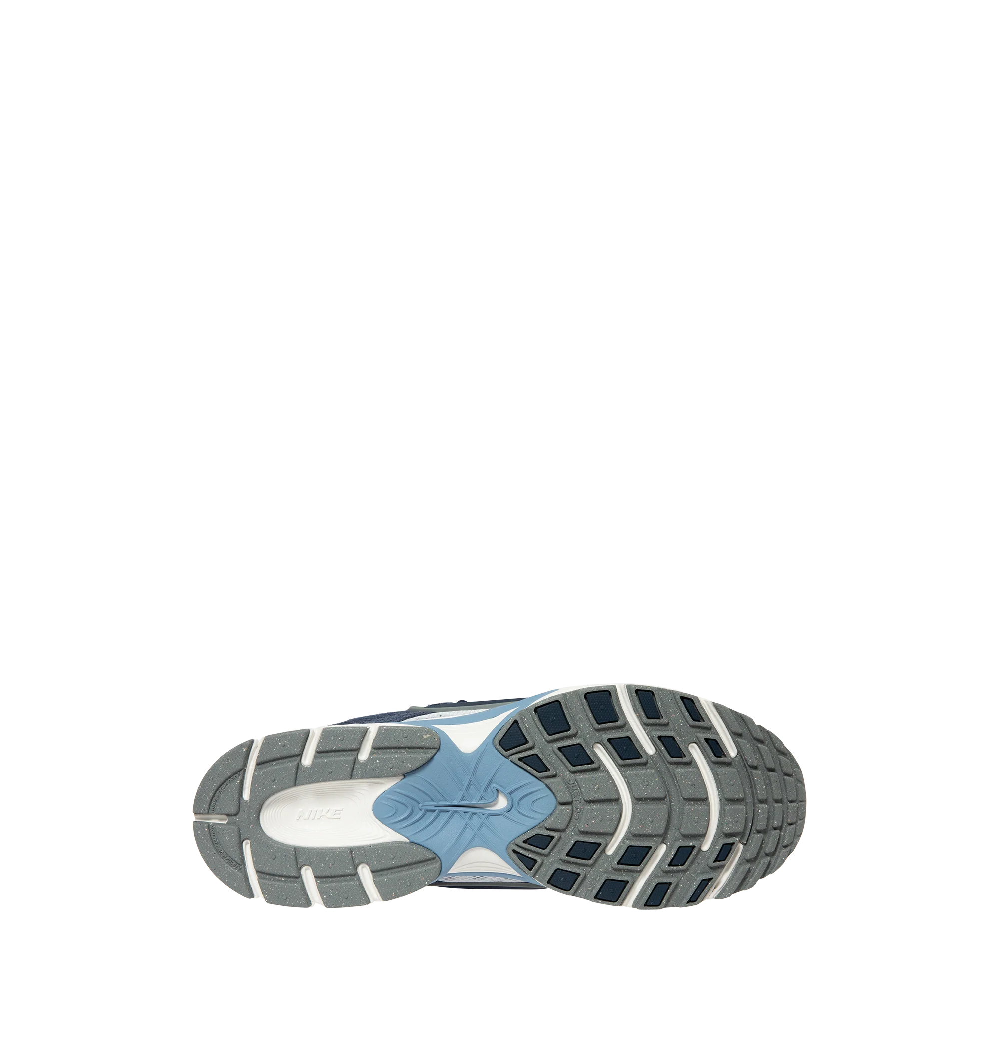 Image 4 of 5 - BLUE - Nike Men's V5 RNR Sneakers feature a layered suede and mesh upper for a breathable, Y2K-inspired look with retro running style. These lifestyle sneakers combine a lightweight foam midsole, plush collar lining, and a durable rubber outsole with 2000s-inspired grooves for all-day comfort and reliable traction. Main Material: Suede and Mesh. Midsole: Foam. Sole: Rubber.