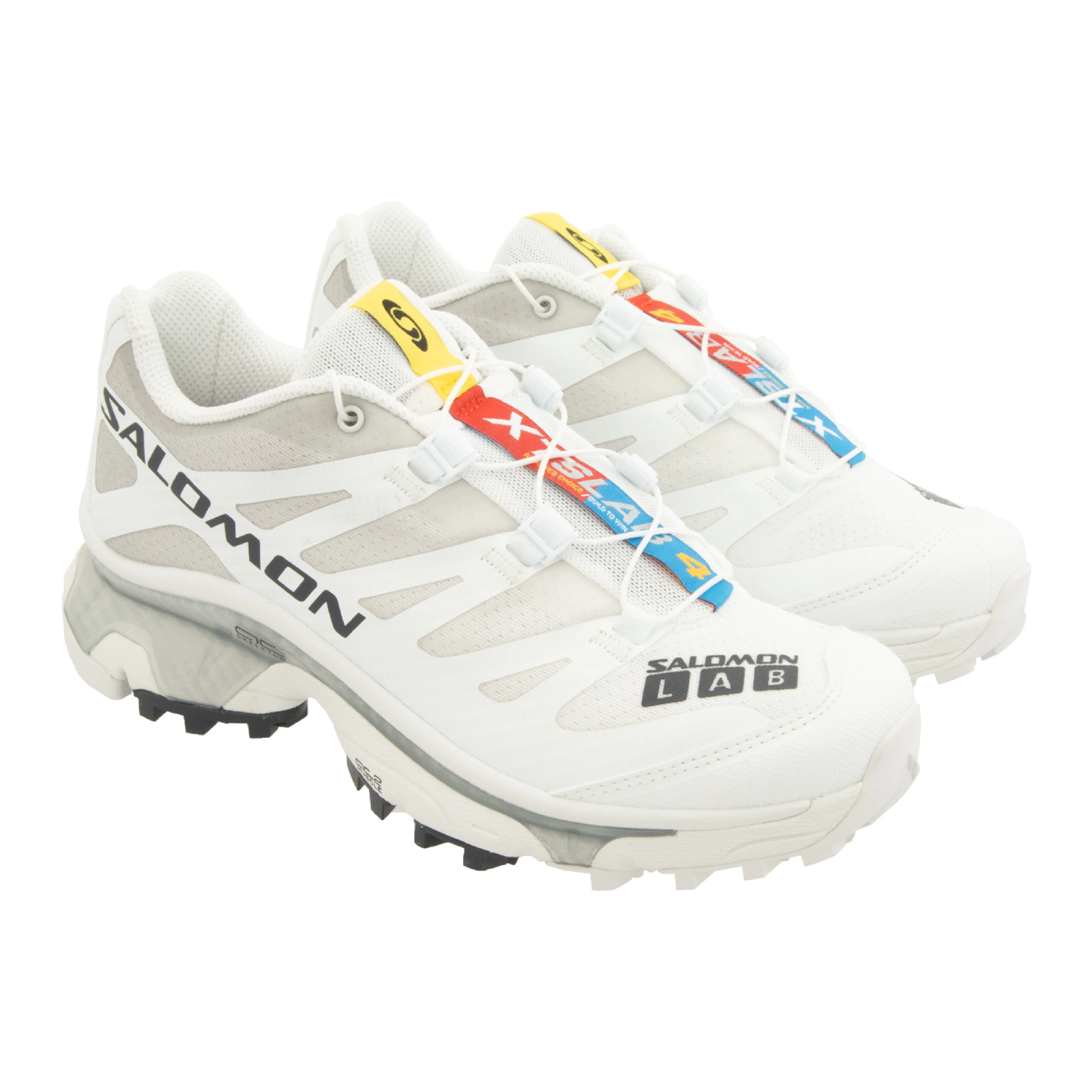 Image 2 of 2 - WHITE - SALOMON XT-4 OG Sneakers are a lace-up style with synthetic and textile upper, dual-density EVA cushioning, signature logo branding, and rubber outsole.