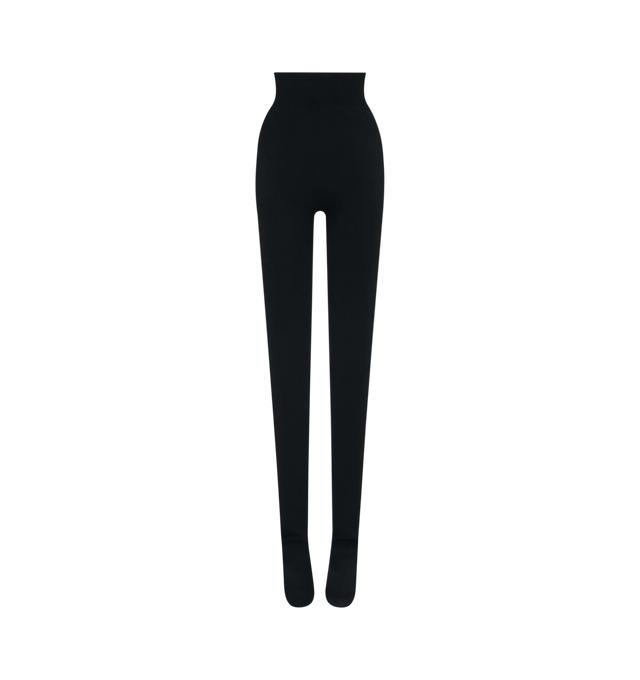 Image 2 of 3 - BLACK - THE ROW Mimi Tights in Viscose featuring high-rise tights in technical stretch knit with seamless construction. 67% viscose, 33% polyester. Made in Italy.