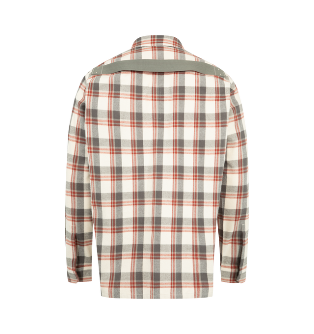 Image 2 of 2 - MULTI - RICK OWENS Outershirt featuring front button closure, chest flap pockets, button cuffs and lightweight flannel fabric. 100% cotton. Made in Italy.