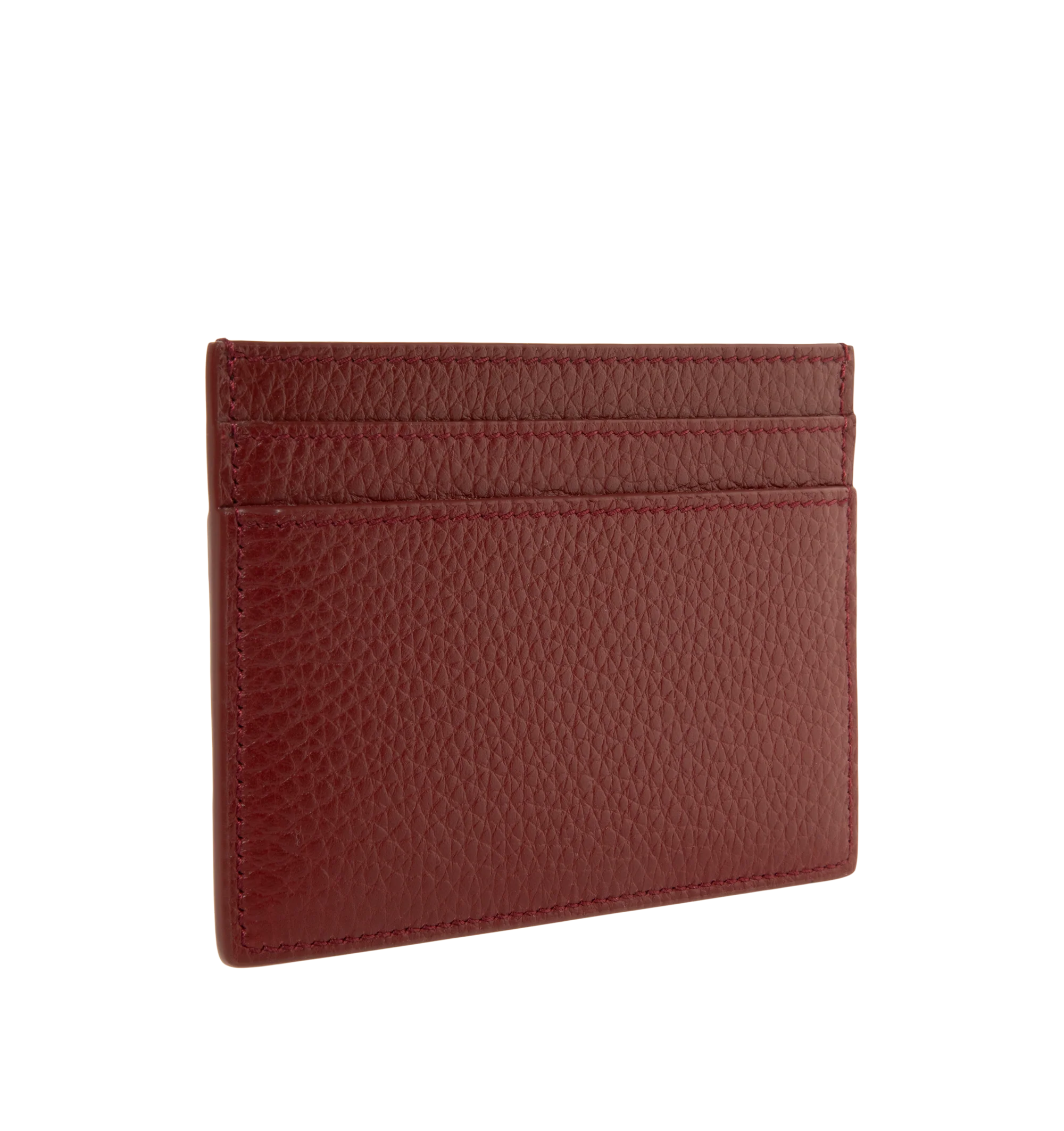 Image 2 of 3 - RED - Saint Laurent Mens Card Holder is crafted from leather. Features multiple card slots and gold-tone hardware. Dimensions: 10.5  7.5 cm. Main Material: Leather; Hardware: Gold-Tone Metal. Made in Italy. 