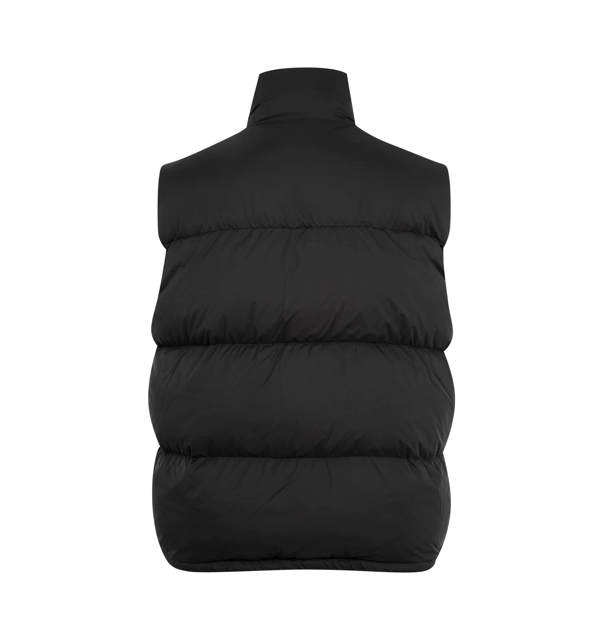 Image 2 of 2 - BLACK - Canada Goose Men's Sterling Puffer Vest is crafted from plain-weave polyamide and features a regular-fit silhouette with wide quilted baffles for a contemporary look. Designed to provide wind-resistant and water-repellent protection, this lightweight vest is finished with a tall collar for added coverage, a concealed snap placket over a front zip closure, and an adjustable drawcord hem for a customizable fit. Functional details include two exterior zippered welt pockets, one interior  