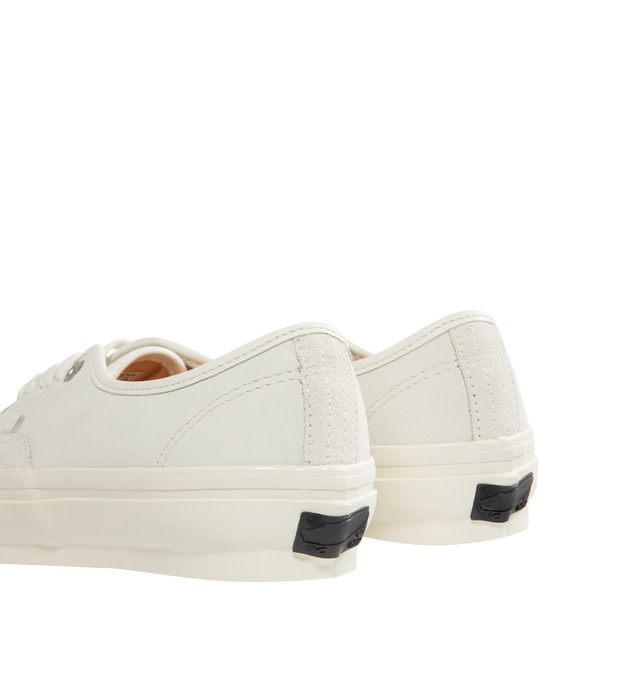 Image 3 of 5 - WHITE - VANS OTW 44 Authentic Vibram Sneaker featuring lace-up front, leather and suede upper, rounded toe, high rubber foxing, canvas midsole wrap, vulcanized rubber midsole, vibram outsole, leather lining and co-branded insole. 