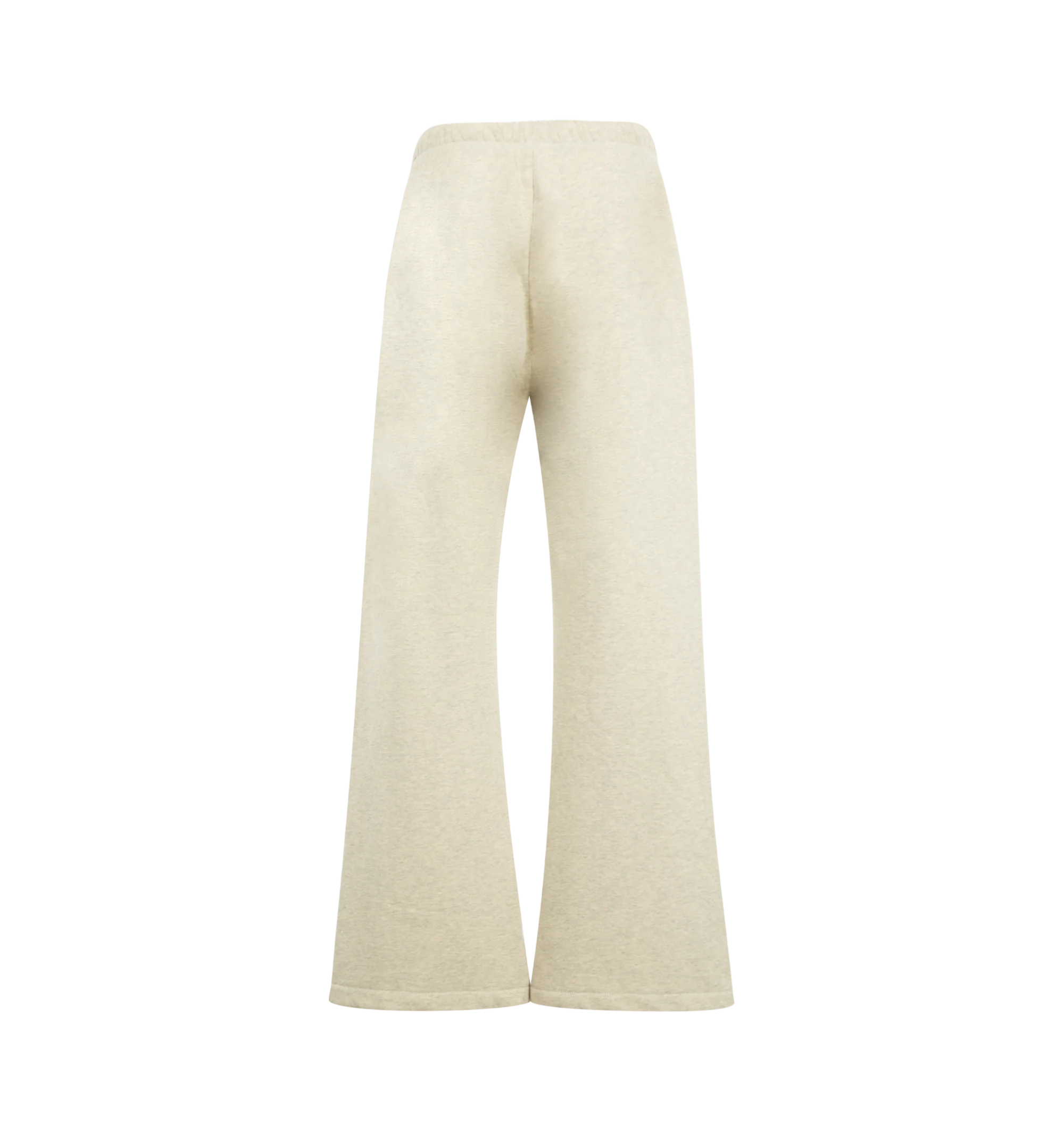 Image 2 of 3 - NEUTRAL - Fear of God Essentials Mens Flare Sweatpants are crafted from heavyweight 390 GSM cotton fleece. Feature a relaxed flared-leg fit, elasticized waistband with bungee drawcord, side-seam pockets, pigment-dyed finish, and an Essentials signature label. Main Material: 100% Cotton.