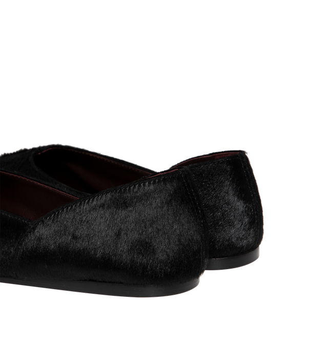 Image 3 of 4 - BLACK - KHAITE Jane Flat featuring a slipper-like flat, padded insole for cloud-like comfort and signature gold staple detail at rounded vamp. Made in Italy.