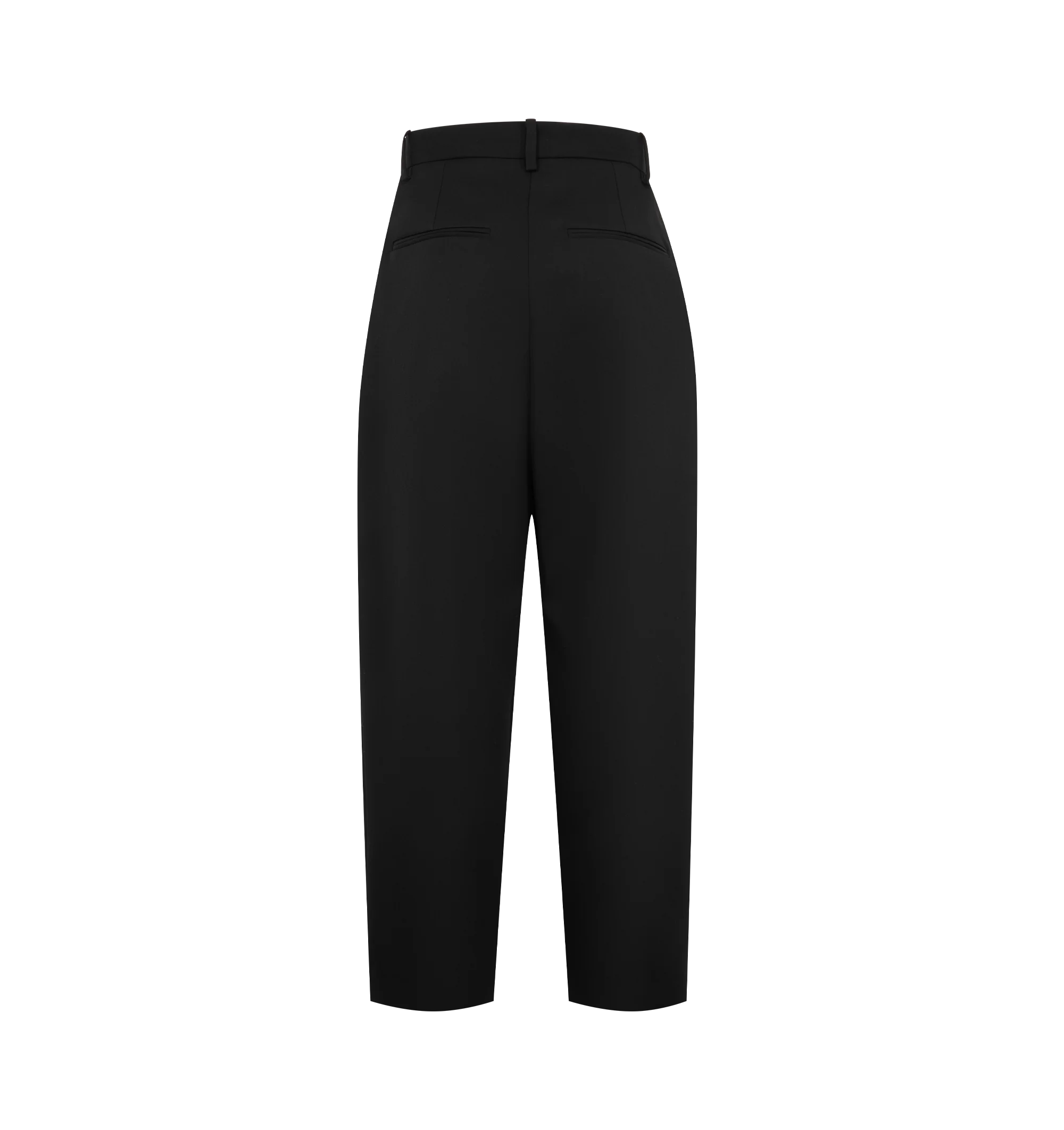 Image 2 of 3 - BLACK - Isabel Marant Womens Janice Pants are crafted from premium wool. Feature a tapered carrot-leg silhouette, fitted waistband with belt loops, concealed front closure, front pleats, slant pockets, and a tailored finish. Main Material: 100% Wool. Made in Bulgaria.
