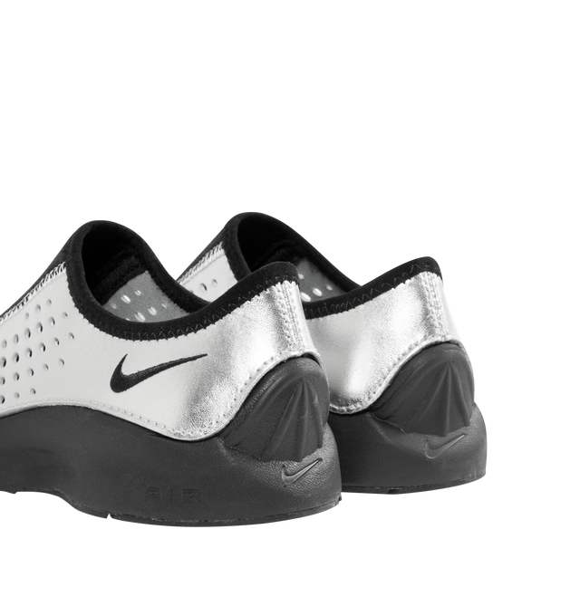 Image 3 of 5 - SILVER - NIKE Air Superfly Moc Sneaker featuring classic silhouette, slip-on design, large vent holes and rubber in the outsole.