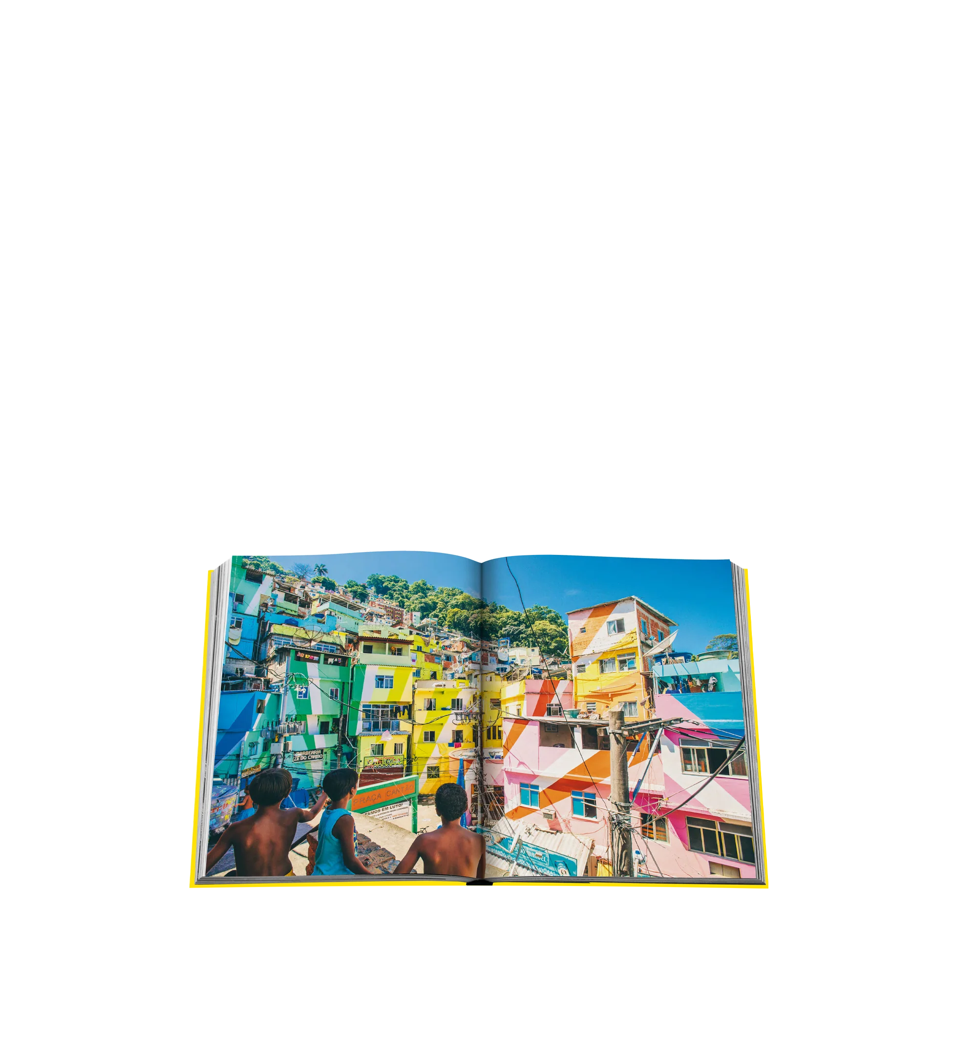 Image 4 of 4 - YELLOW - Assouline Rio de Janeiro is a luxury coffee table book that celebrates the vibrant culture, breathtaking landscapes, and unmistakable energy of Brazis iconic seaside city through captivating photography and engaging storytelling. Written by Bruno Astuto, this designer hardcover book explores Rio de Janeiro's legendary beaches, dynamic music and dance traditions, celebrated architecture, and colorful cultural heritage, offering an immersive portrait of one of Latin America's most in