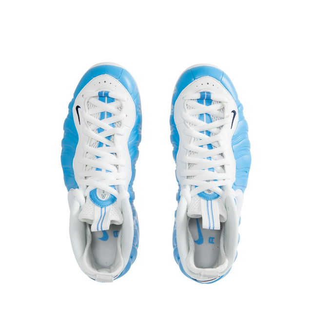 Image 5 of 5 - BLUE - NIKE Air Foamposite Pro Sneaker featuring Foamposite upper, full-length and heel Zoom Air cushioning and rubber outsole with herringbone tread. 