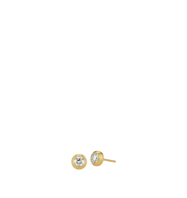Image 1 of 1 - GOLD - JEMMA WYNNE Escalator Round Diamond Studs featuring 18k Gold, 4.5MM, Diamonds - 0.70cts and sold as a pair. Cheap Luxury Handbag Shop offers a range of pieces from this collection in-store. For personal consultation and detailed information about jewelry, please contact our dedicated stylist team at personalshopping@hirshleifers.com. This item may be restricted for online purchase to international clients. For assistance purchasing this item please contact our dedicated stylist team at personalshop