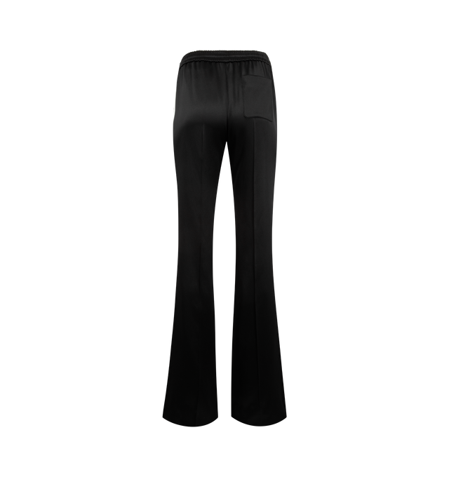 Image 2 of 3 - BLACK - TOM FORD Double Silk Satin Joggers featuring a contrast side band, refined signature hardware, elastic waist and straight leg. 100% silk. Made in Italy.
