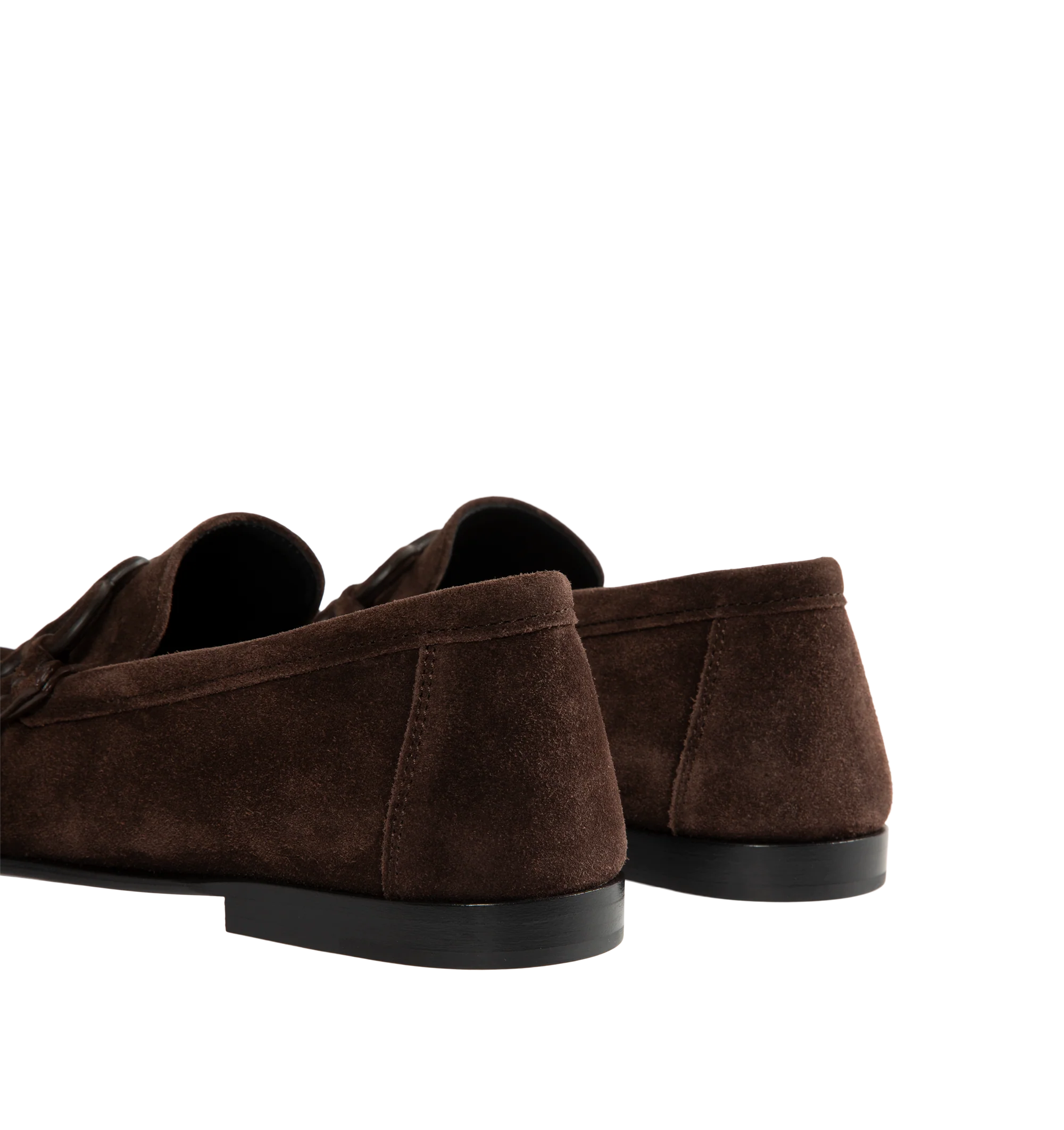 Image 3 of 4 - BROWN - Loewe Women's Double L Loafers are crafted from suede and feature the house's signature Double L detailing on the front. Upper: Suede Leather.