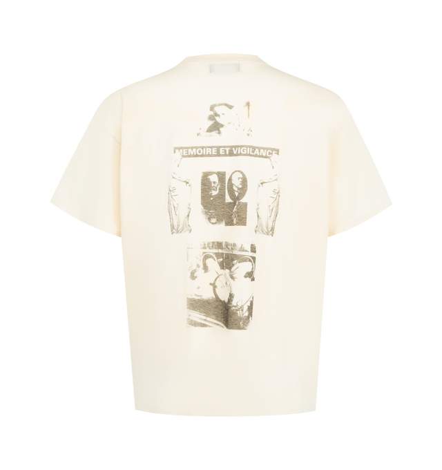 Image 2 of 2 - WHITE - ENFANTS RICHES DEPRIMES The Ill Fated T-Shirt featuring short sleeves, paper thin cotton jersey, boxy oversized fit, rib knit neckline, printed artwork and vintage wash process. Cotton. Made in the USA.  