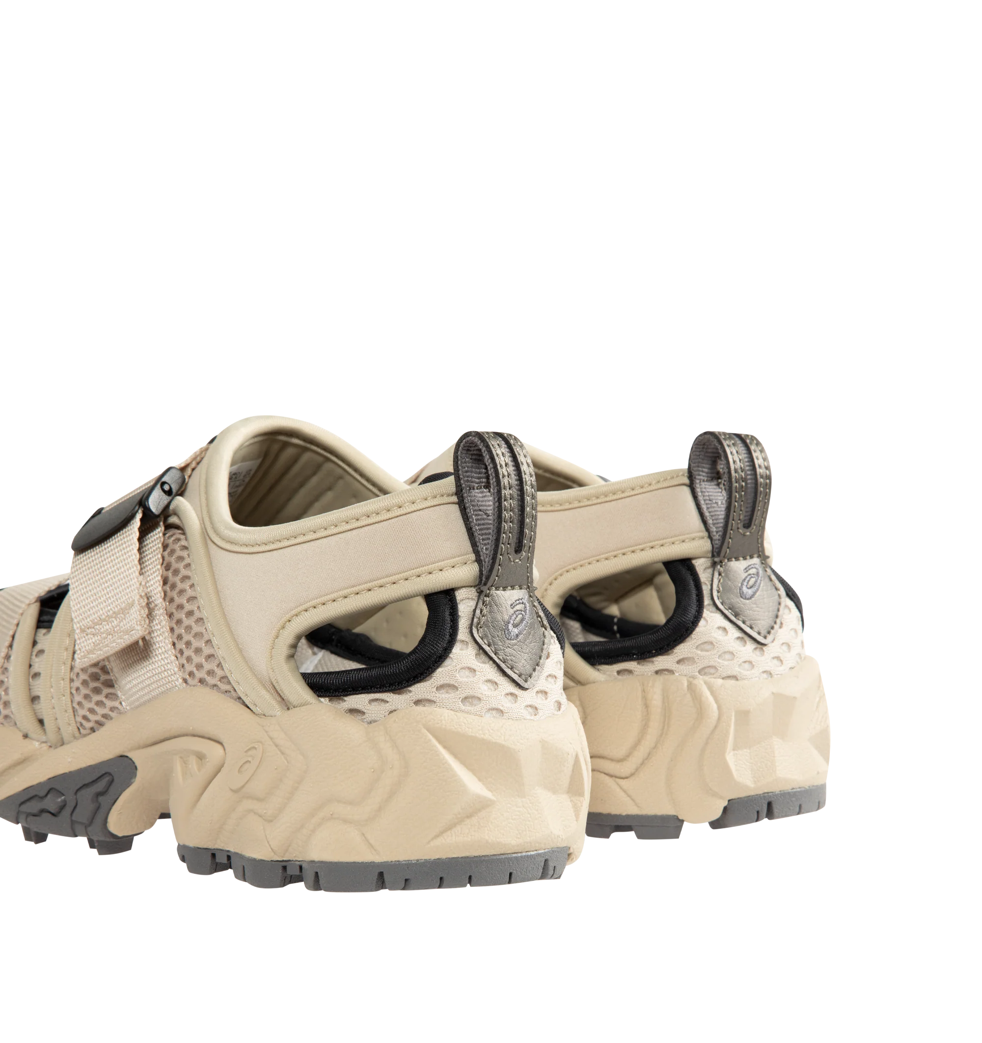 Image 3 of 5 - NEUTRAL - ASICS Mens Sneakers feature a breathable mesh and textile upper with GEL cushioning technology for enhanced comfort. Designed with a belt-style closure, heel pull tab, and durable rubber outsole. Upper: Mesh and Textile; Midsole: GEL Cushioning; Outsole: Rubber. Made in Vietnam. 