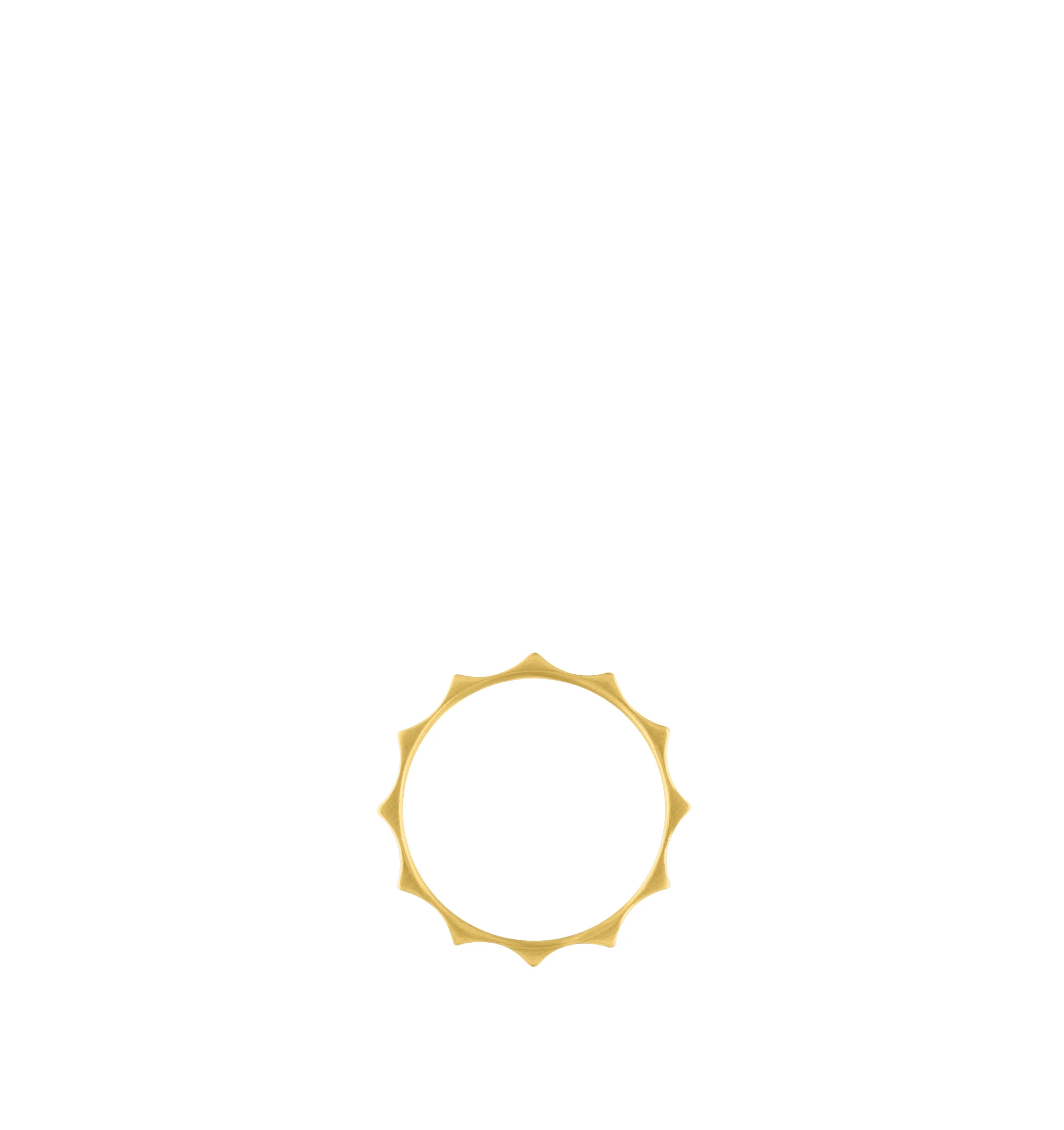Image 3 of 3 - GOLD - Prounis Twelve-Sided Ode Ring is handcrafted from 22K yellow gold and features a sculptural twelve-sided silhouette inspired by classical forms. Handmade in New York. For personal consultation and detailed information about jewelry, please contact our dedicated stylist team at personalshopping@hirshleifers.com.This item may be restricted for online purchase to international clients. For assistance purchasing this item please contact our dedicated stylist team at personalshopping@hirshl 