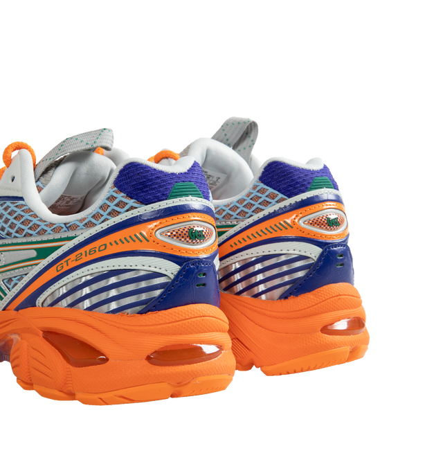Image 3 of 5 - ORANGE - ASICS UB7-S GT-2160 lace-up sportstyle sneaker draws inspiration from the themes of Interlaced Assemblages, Functional Utopias, and Mino Ceramics.?? Soft textures are combined with the idea of handcrafted elements found in iconic artwork. By creating matte and washed colour appearances, the design team was able to enhance the heritage running shoe's archival shape and construction, contrasted with grid-like patterns and bold opaque colours.