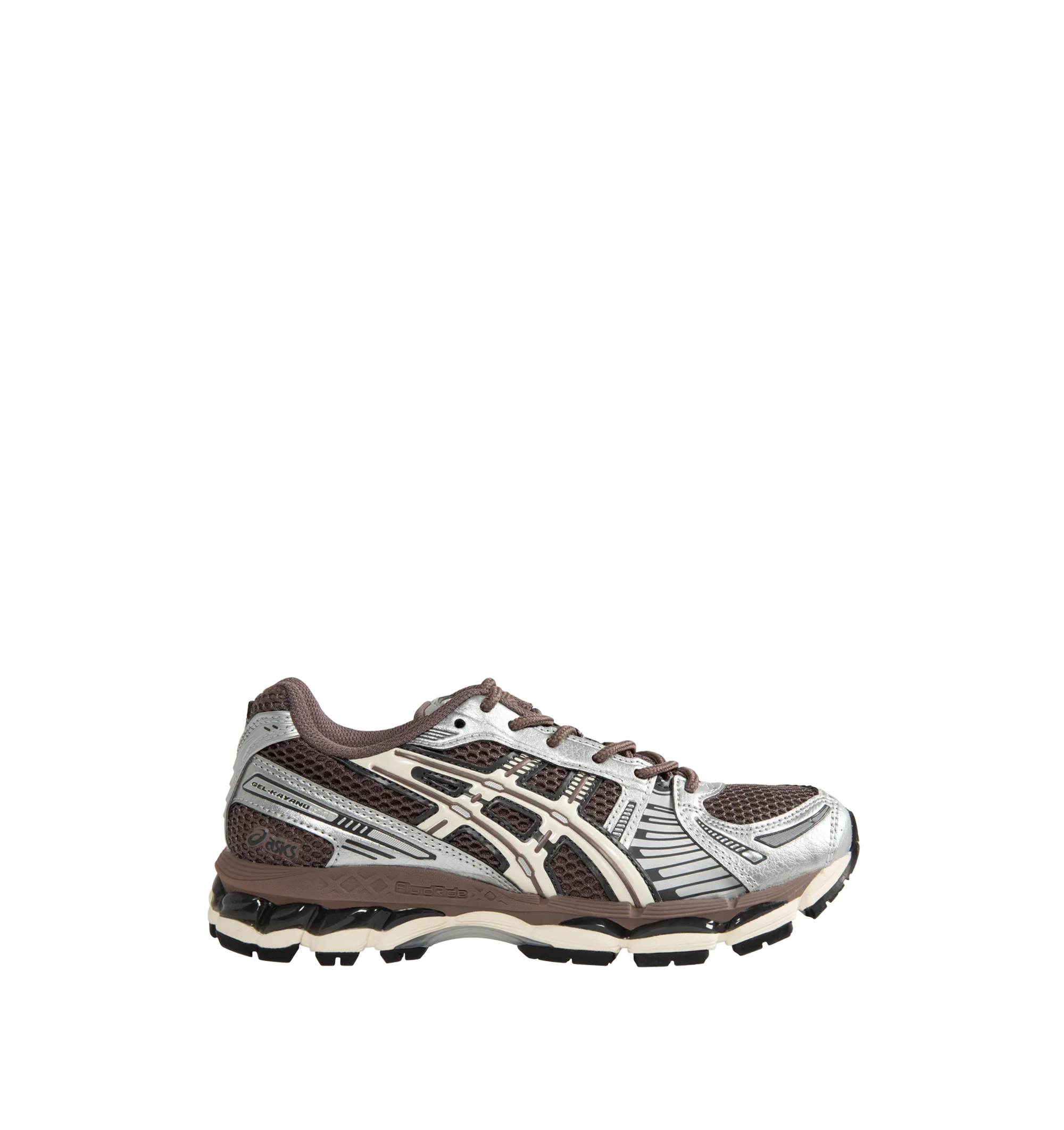 Image 1 of 5 - BROWN - Asics Men's Gel-Kayano 12.1 Sneaker featuring breathable mesh underlays, GEL-NIMBUS17 tooling system, FLUIDRIDE technology, rearfoot and forefoot GEL technology and dope dyed recycled sockliner mesh. Imported from Vietnam.