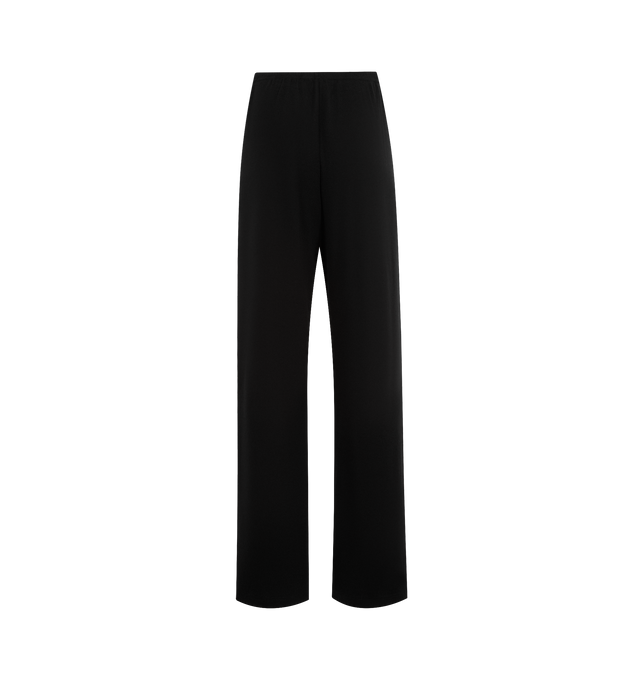 Image 1 of 3 - BLACK - THE ROW Kohana Pant featuring relaxed low-rise sweatpant in ultrasoft Japanese cotton jersey with straight leg, elastic drawstring waist, and side slash pockets. 100% cotton. Made in Italy.