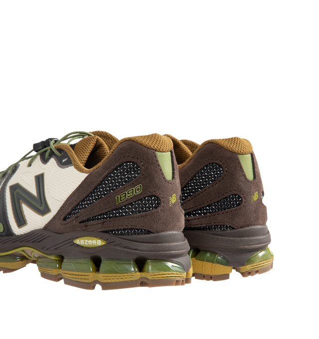 Image 3 of 5 - MULTI - New Balance 1890 Mens Sneakers feature a synthetic upper with a classic lace-up silhouette. Designed with ABZORB midsole cushioning for enhanced impact absorption, all-day comfort, and a durable rubber outsole. Upper: Synthetic; Midsole: ABZORB. Made in Vietnam. 