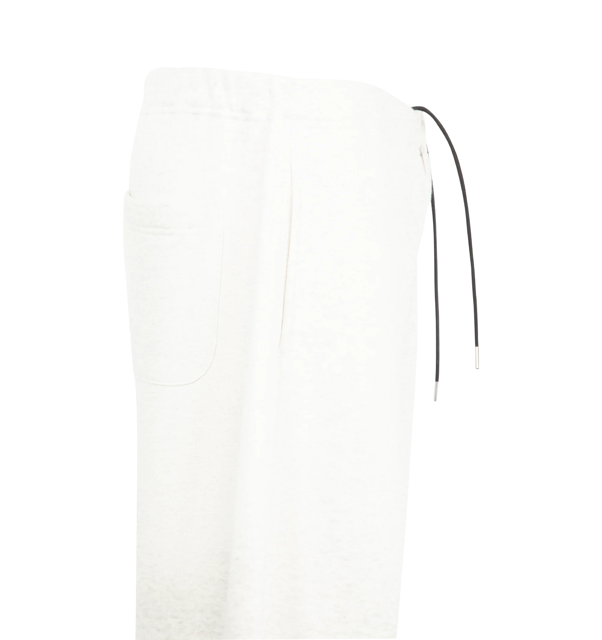Image 3 of 3 - WHITE - Sacai Mens White Jersey Pants are crafted from a soft cotton jersey material. Featuring a barrel-leg silhouette, button detail, drawstring waistband, and side/back pockets. Main Material: Cotton. Made in Japan.