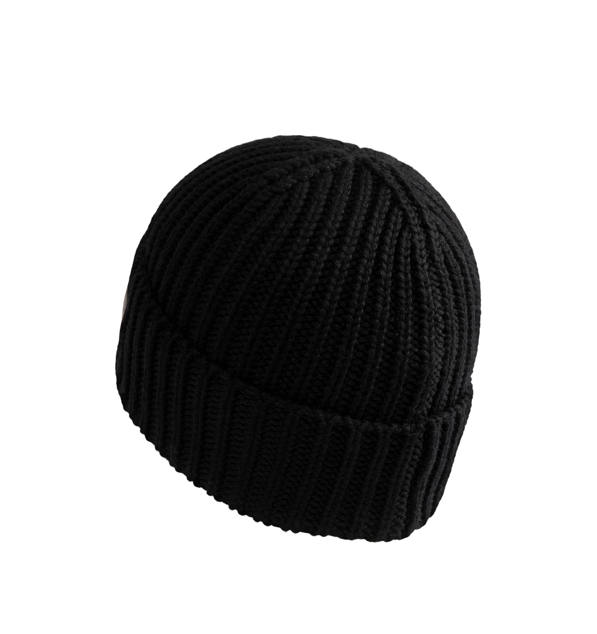 Image 2 of 3 - BLACK - Saint Laurent Men's Bonnet Maille Knit Beanie features a classic knitted construction.