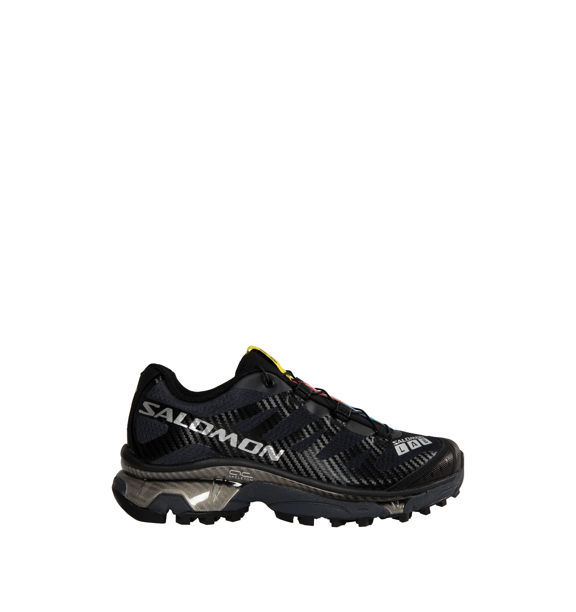 Image 1 of 5 - BLACK - SALOMON XT-4 OG Sneaker featuring Quicklace lacing system, full-length Agile Chassis Skeleton and soft, dual-density midsole component. Synthetic/textile upper. Rubber sole.