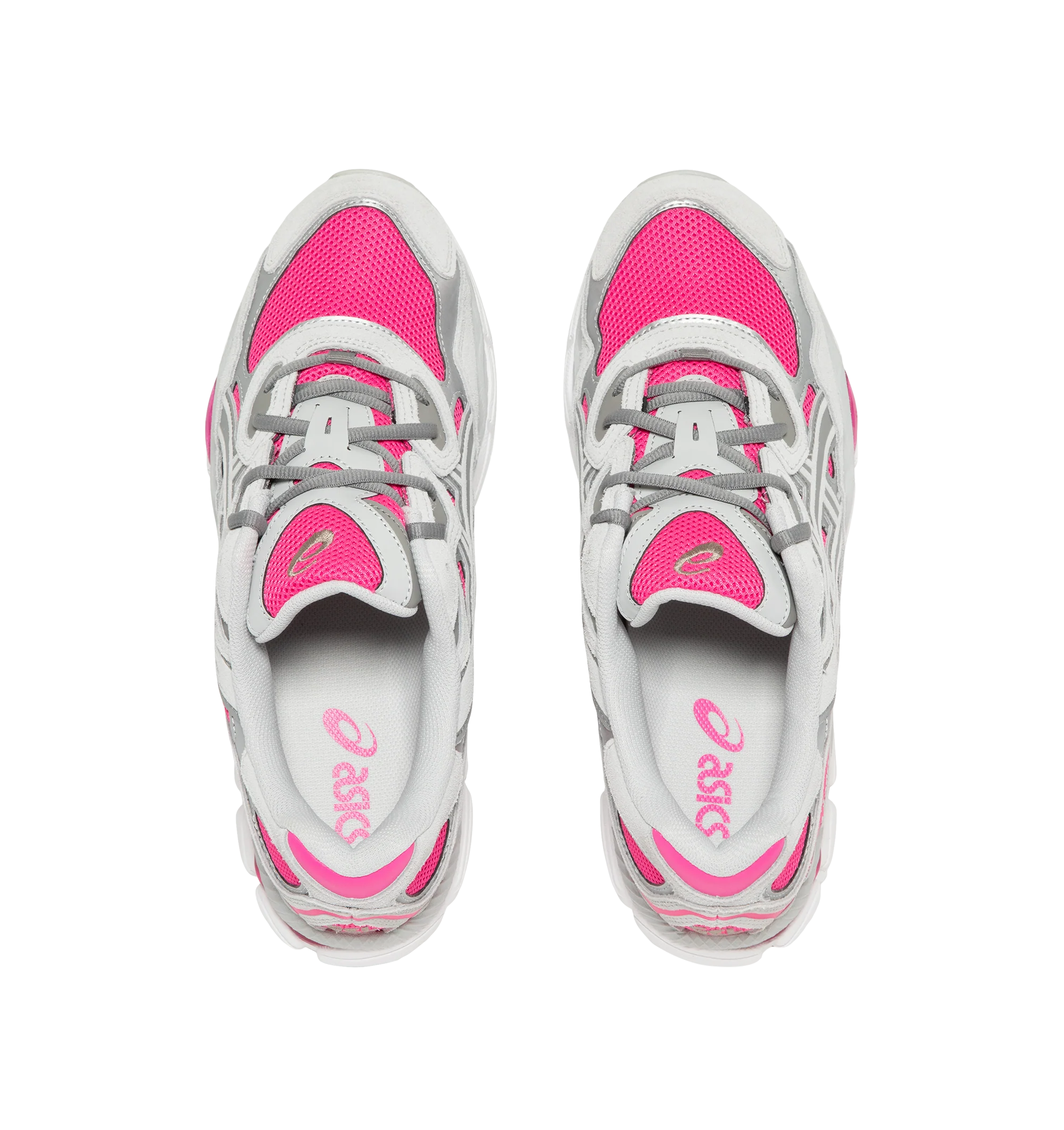 Image 5 of 5 - PINK - Asics Men's Gel-NYC Polar Sneaker featuring lace up closure, layered upper construction, rearfoot and forefoot GEL technology, suede and synthetic and fabric upper, fabric lining and rubber sole. 