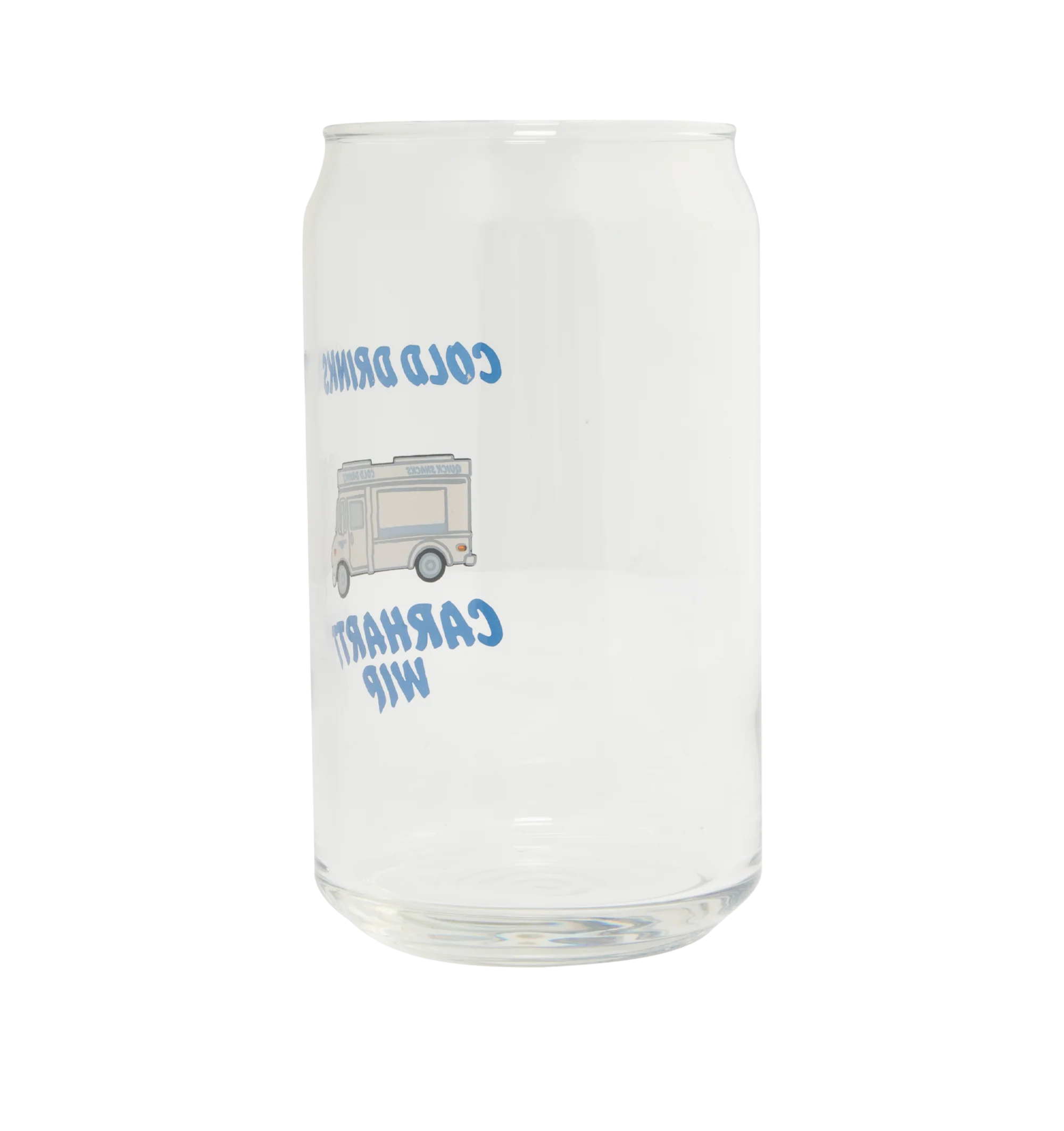Image 2 of 2 - WHITE - CARHARTT WIP Cold Drinks Can Glass featuring can shape, graphic print and brand lettering. 100% glass.