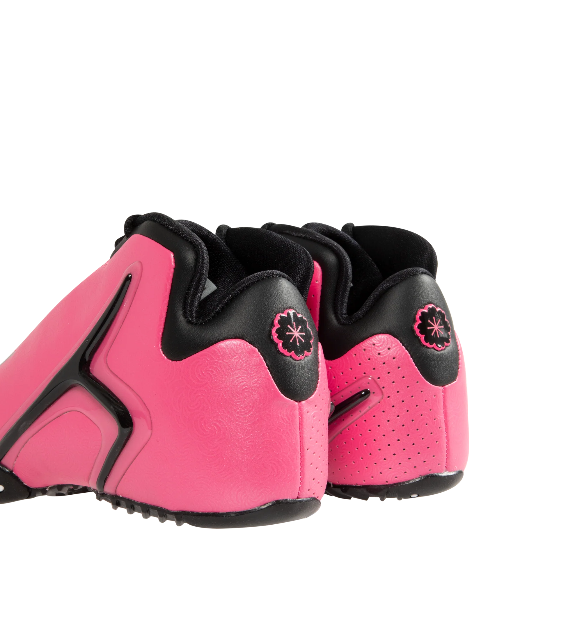 Image 3 of 5 - PINK - Nike Womens Air Zoom Hyperflight Sneakers feature a synthetic leather upper. Designed with a high-collar silhouette, lace-up closure, responsive Air Zoom cushioning, plush foam midsole, and durable rubber outsole. Upper: Synthetic Leather; Cushioning: Air Zoom; Midsole: Foam; Outsole: Rubber. Imported