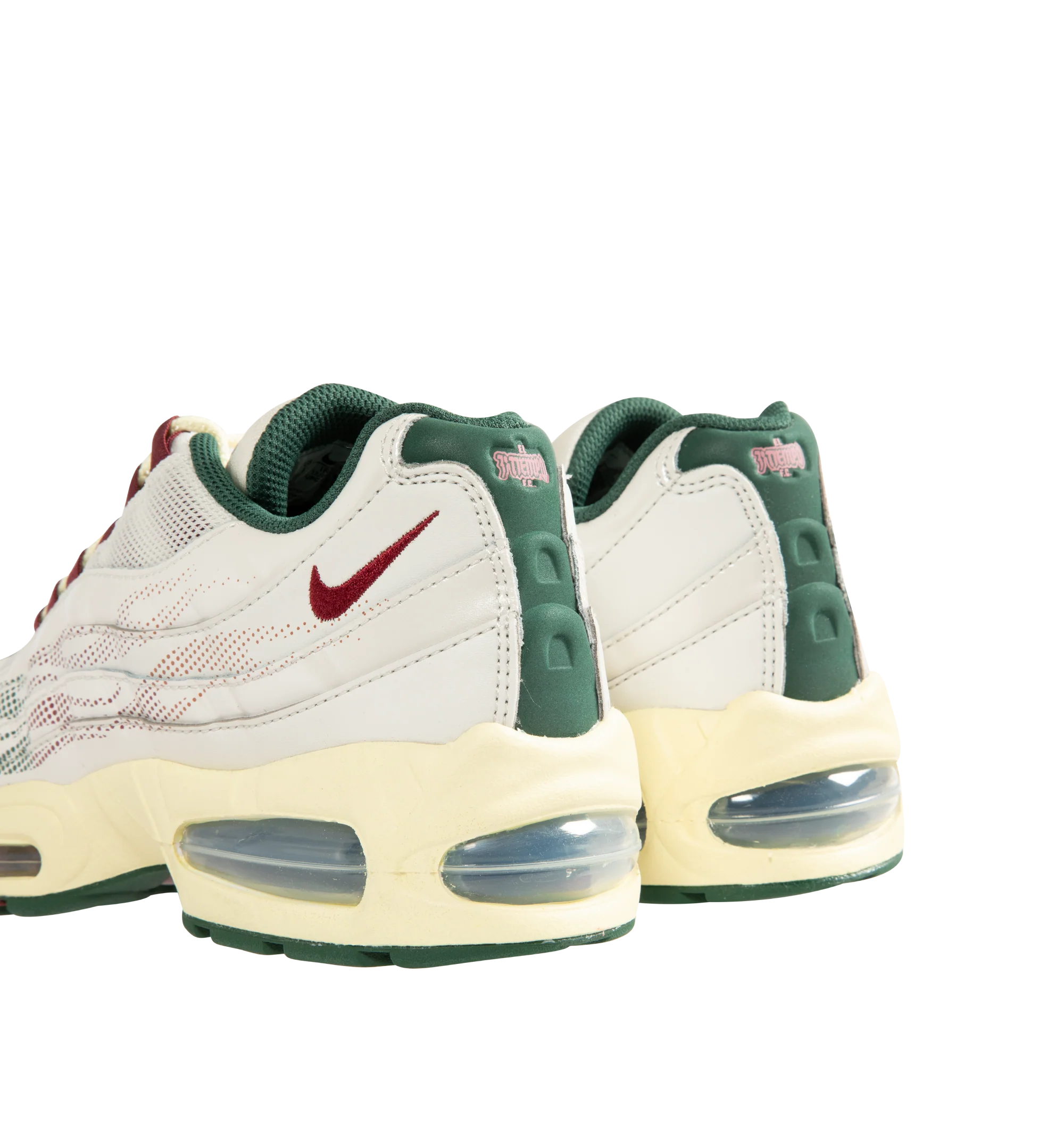 Image 3 of 5 - WHITE - NIKE Air Max 95 "Big Bubble" SE Sneaker featuring upper that combines real and synthetic leather with airy textiles for a layered, visible Max Air cushioning, flex grooves in the midsole and outsole, foam midsole and rubber outsole. 