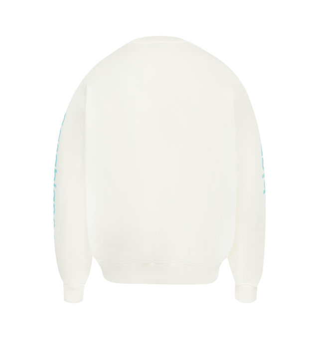 Image 2 of 3 - WHITE - CASABLANCA Airbrush Icons Sweatshirt featuring long-sleeves printed design, ribbed crew neck, cuffs and hem and cotton loopback jersey fabric. 100% organic cotton. 