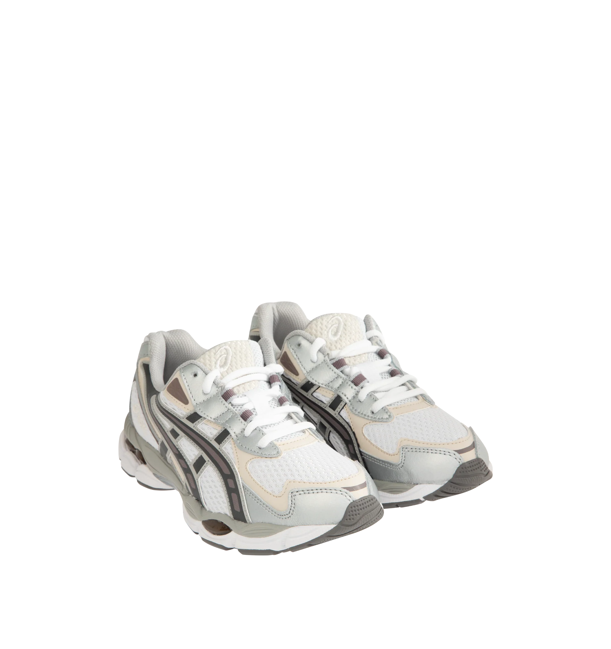 Image 2 of 5 - MULTI - ASICS GEL-NYC 2055 Sportstyle sneaker with early 2000s running shoe design influences in the upper's ASICS stripes, heel counter, and eyelet structure. Featuring GEL-CUMULUS 16 shoe's tooling system. Through a combination of lightweight foams and GEL technology inserts, this midsole formation helps create advanced underfoot comfort. Unisex style in men's sizing. Imported from Cambodia. 