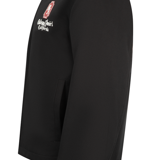 Image 3 of 3 - BLACK - AMIRI MA Chateau Jacket featuring collar, long sleeves, zip fastening, 2 side pockets and regular fit. 100% cotton. Made in Italy.