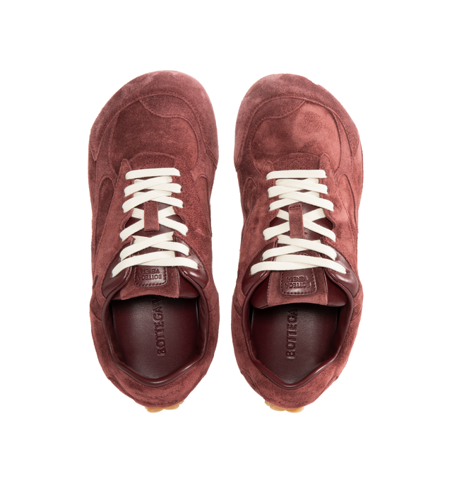 Image 6 of 6 - BROWN - BOTTEGA VENETA Orbit Flash Sneaker featuring low-top, lace-up closure, soft suede upper and rubber sole. Calfskin. Lining: lambskin. Made in Italy.