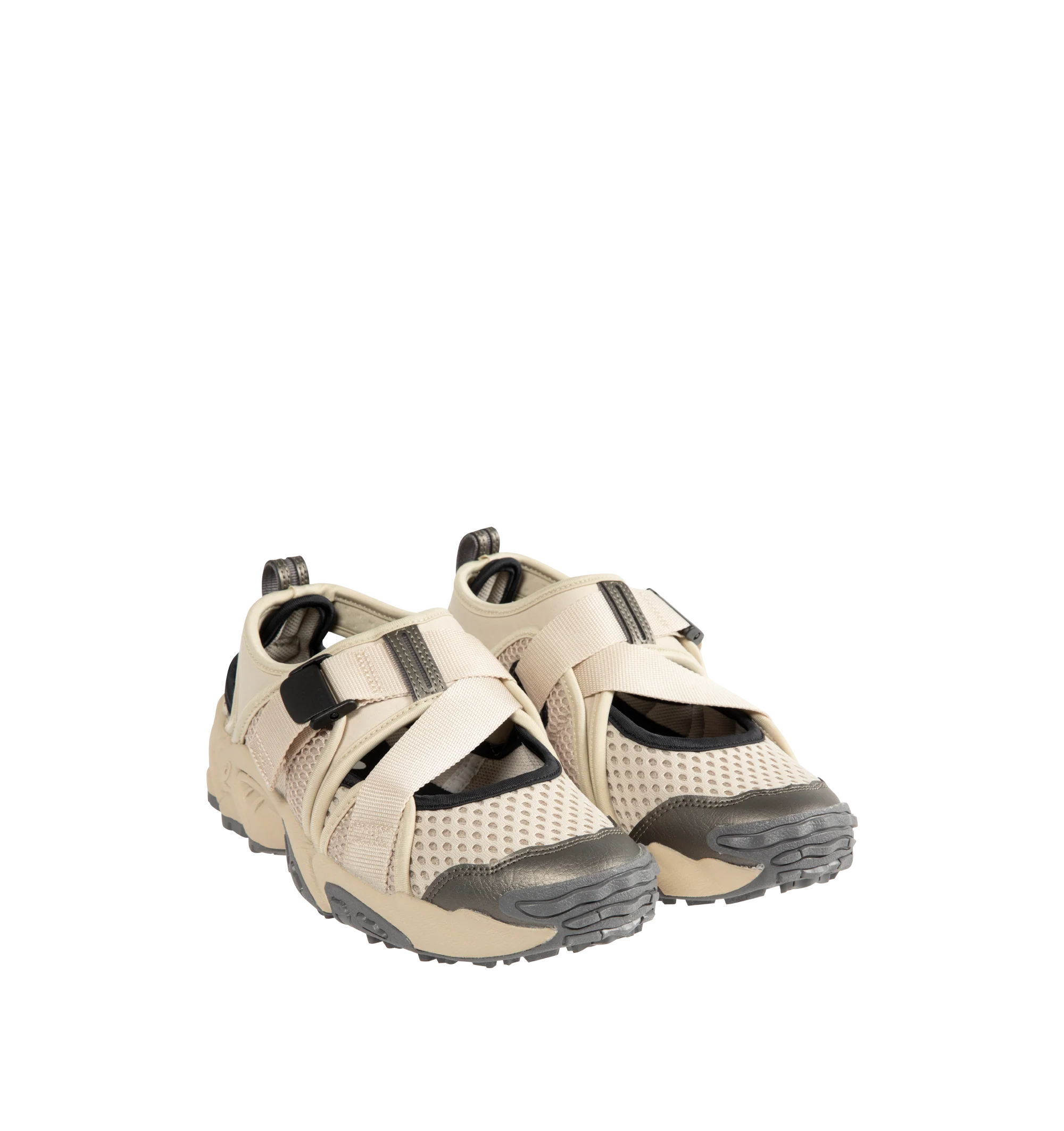 Image 2 of 5 - NEUTRAL - ASICS Mens Sneakers feature a breathable mesh and textile upper with GEL cushioning technology for enhanced comfort. Designed with a belt-style closure, heel pull tab, and durable rubber outsole. Upper: Mesh and Textile; Midsole: GEL Cushioning; Outsole: Rubber. Made in Vietnam.