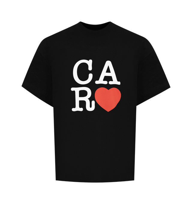 Image 1 of 2 - BLACK - CARHARTT WIP I Hartt T-Shirt featuring a loose fit from midweight cotton canvas, short sleeves, crew neck and graphic print on the front. 100% organic cotton.