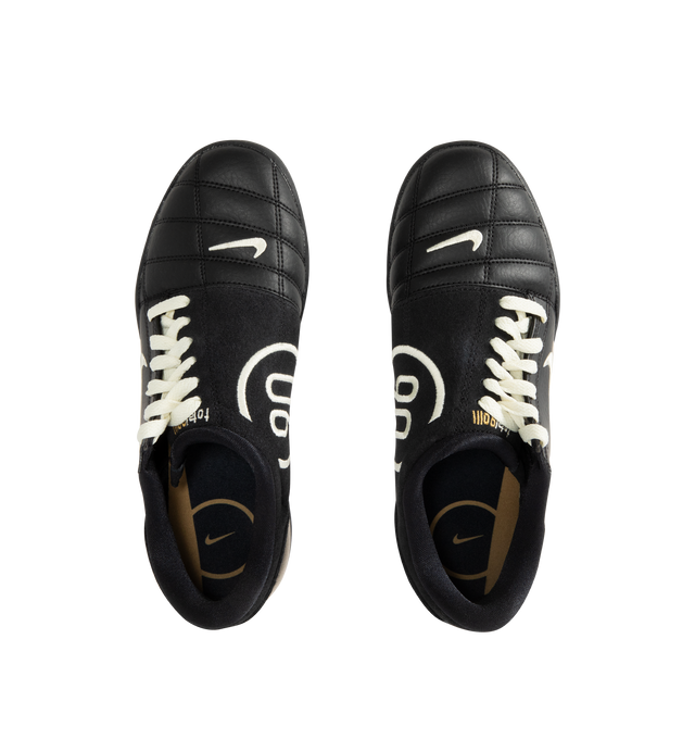Image 5 of 5 - BLACK - NIKE Total 90 Sneaker featuring original quilted upper, asymmetrical lacing, soft suede with synthetic leather, rubber outsole, low-cut silhouette, padded collar and foam midsole.
